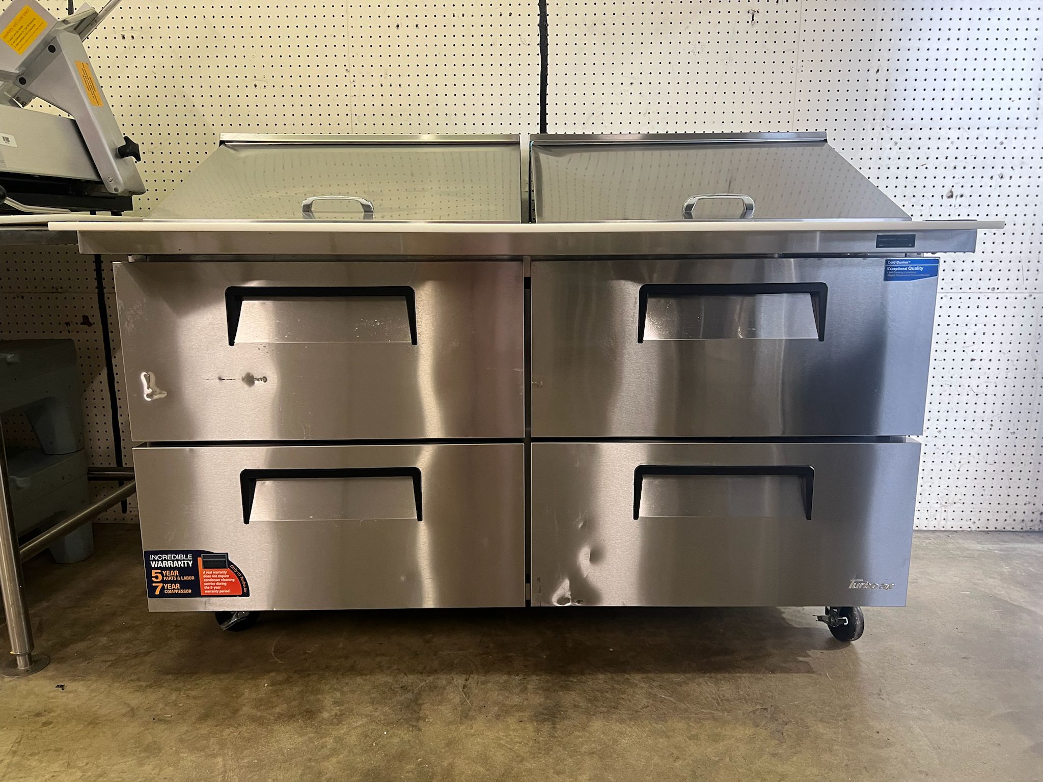 Used 60" Turbo Air TST-60SD-24-D4-N 4 Drawer Refrigerated Prep Table  120V - WO1
