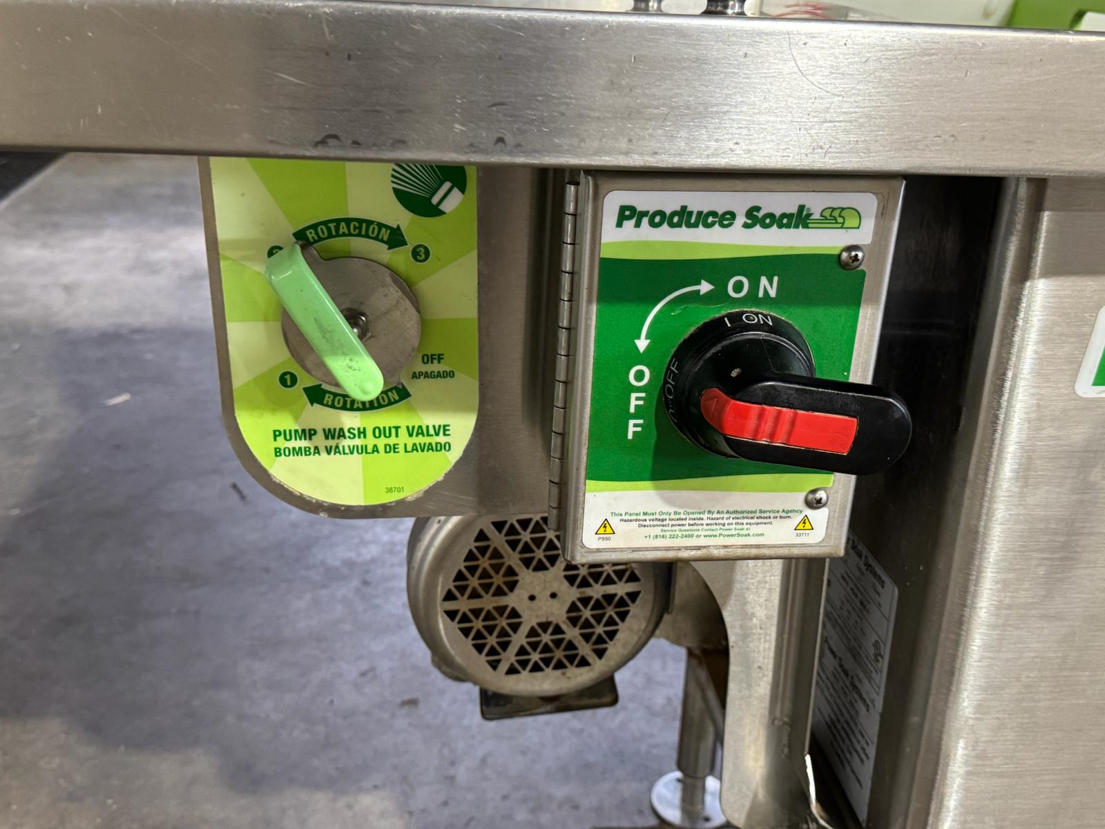 Used 112" Stainless 4 Compartment Sink with Power Soak and Faucets 208V