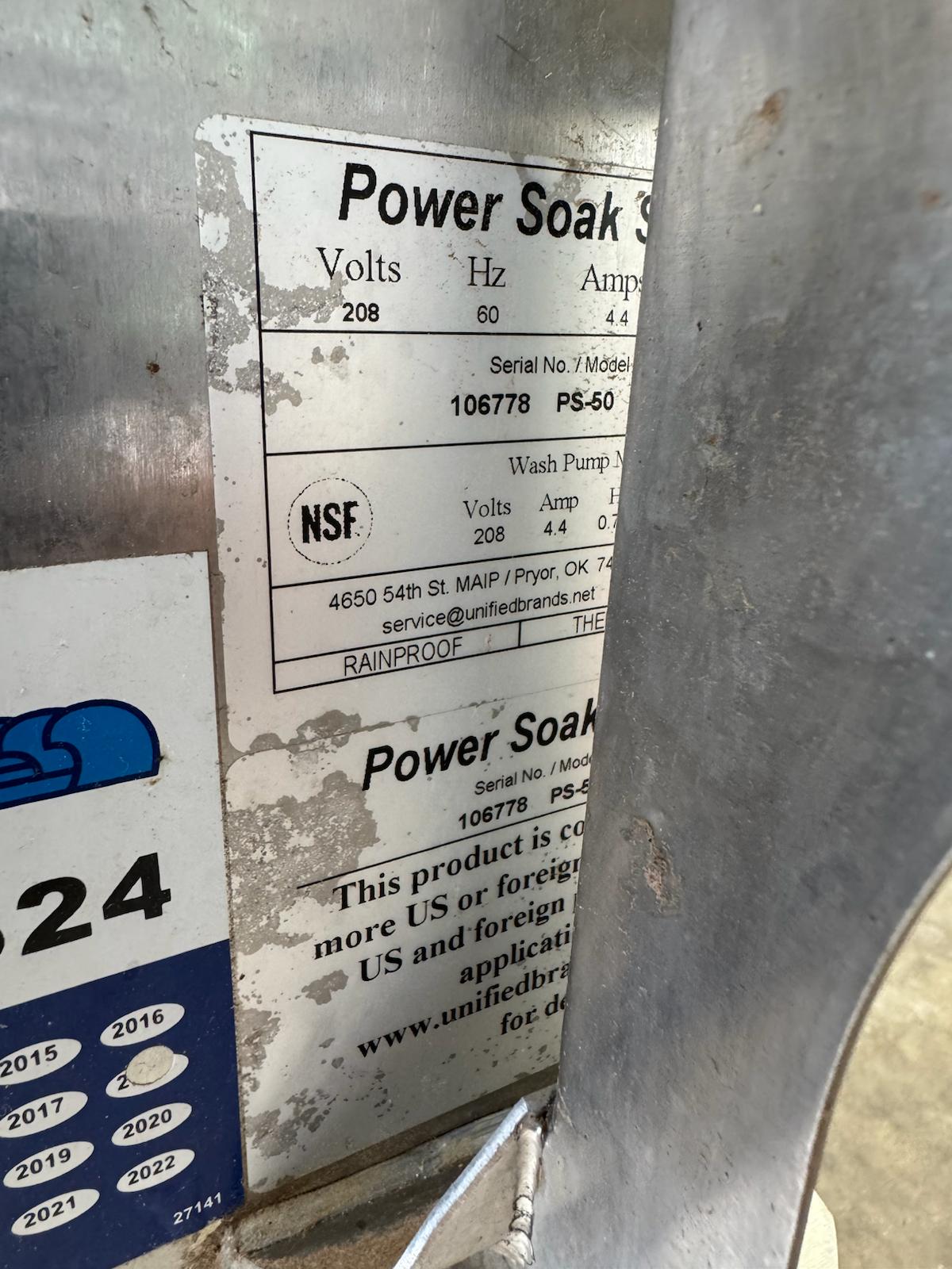 Used 112" Stainless 4 Compartment Sink with Power Soak and Faucets 208V