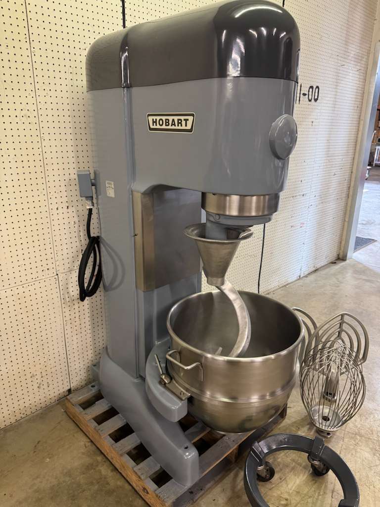 Used 80qt Hobart M802 Planetary Floor Mixer with Attachments 2HP 230V 3Ph