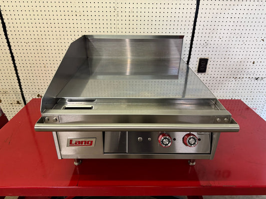 Used 24" Lang 124TC Electric Countertop Griddle Thermostatic Controls, 208V