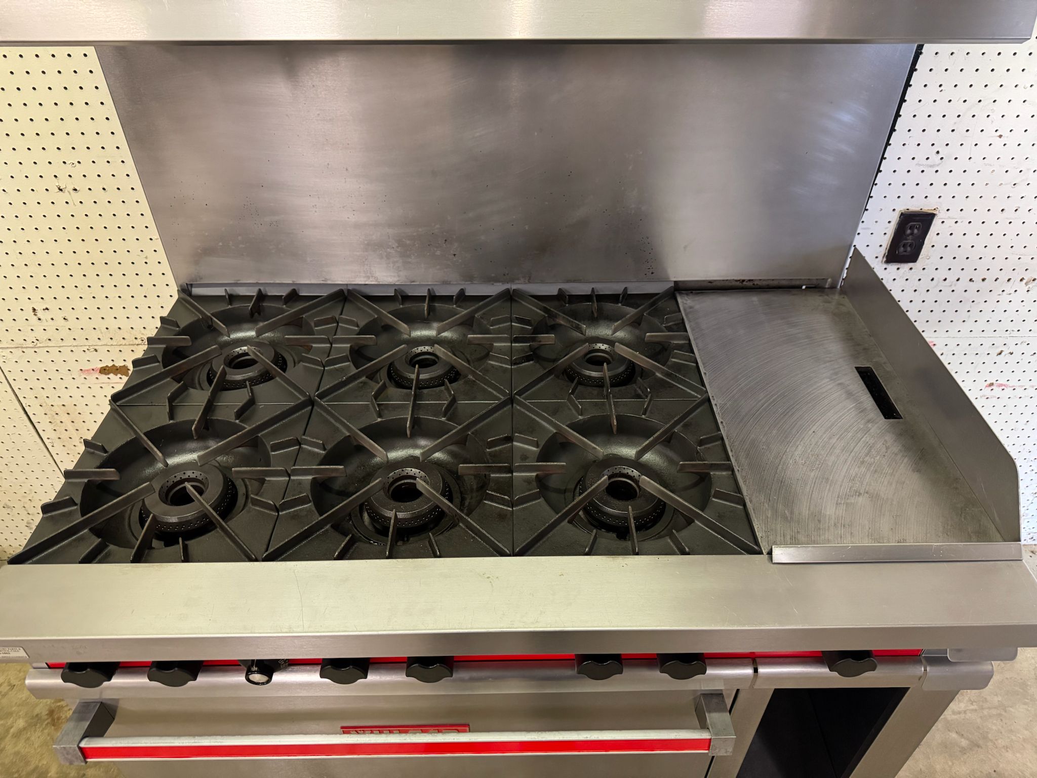 Used 48" Vulcan 481SL 6 Burner Natural Gas Range with Oven and Griddle