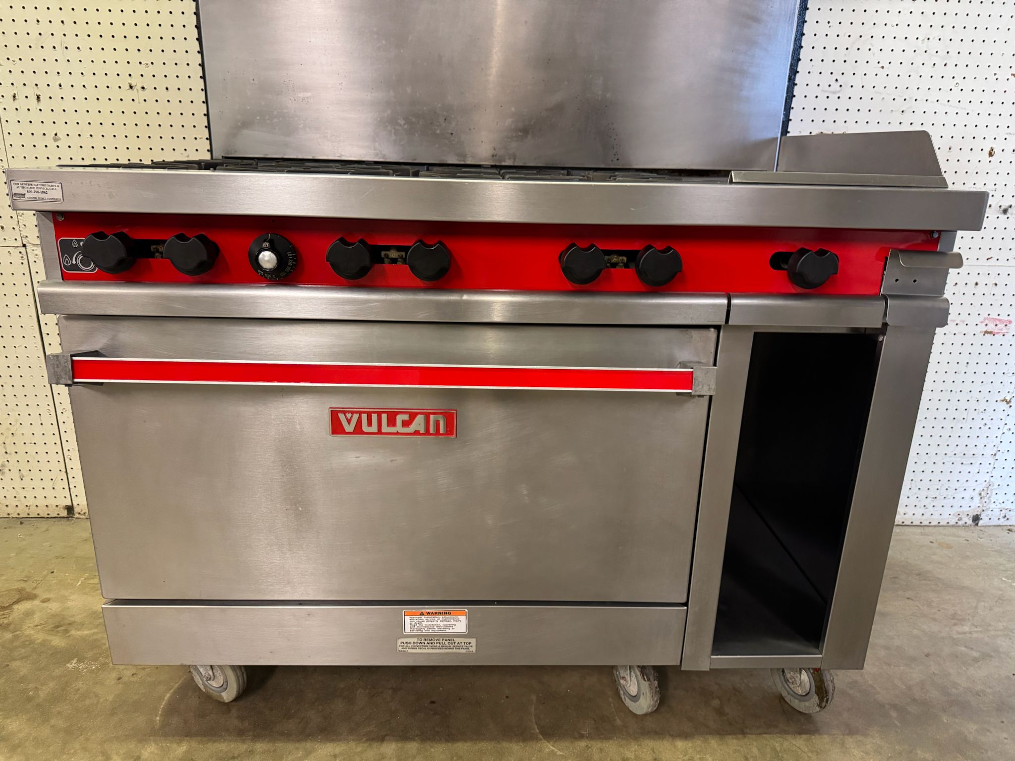 Used 48" Vulcan 481SL 6 Burner Natural Gas Range with Oven and Griddle