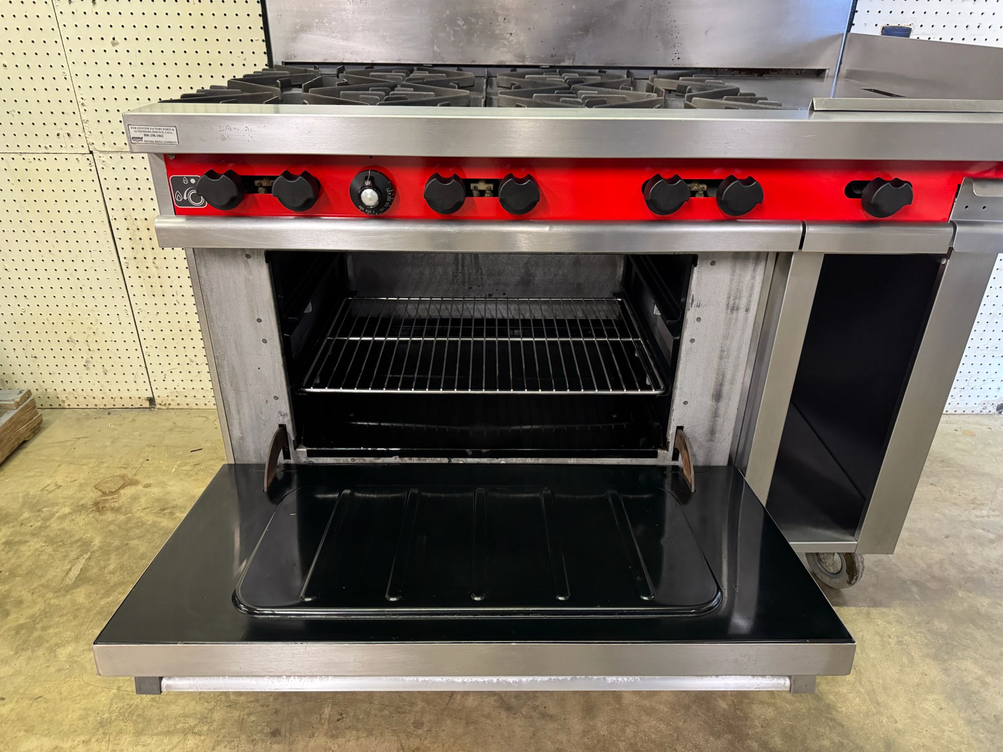 Used 48" Vulcan 481SL 6 Burner Natural Gas Range with Oven and Griddle