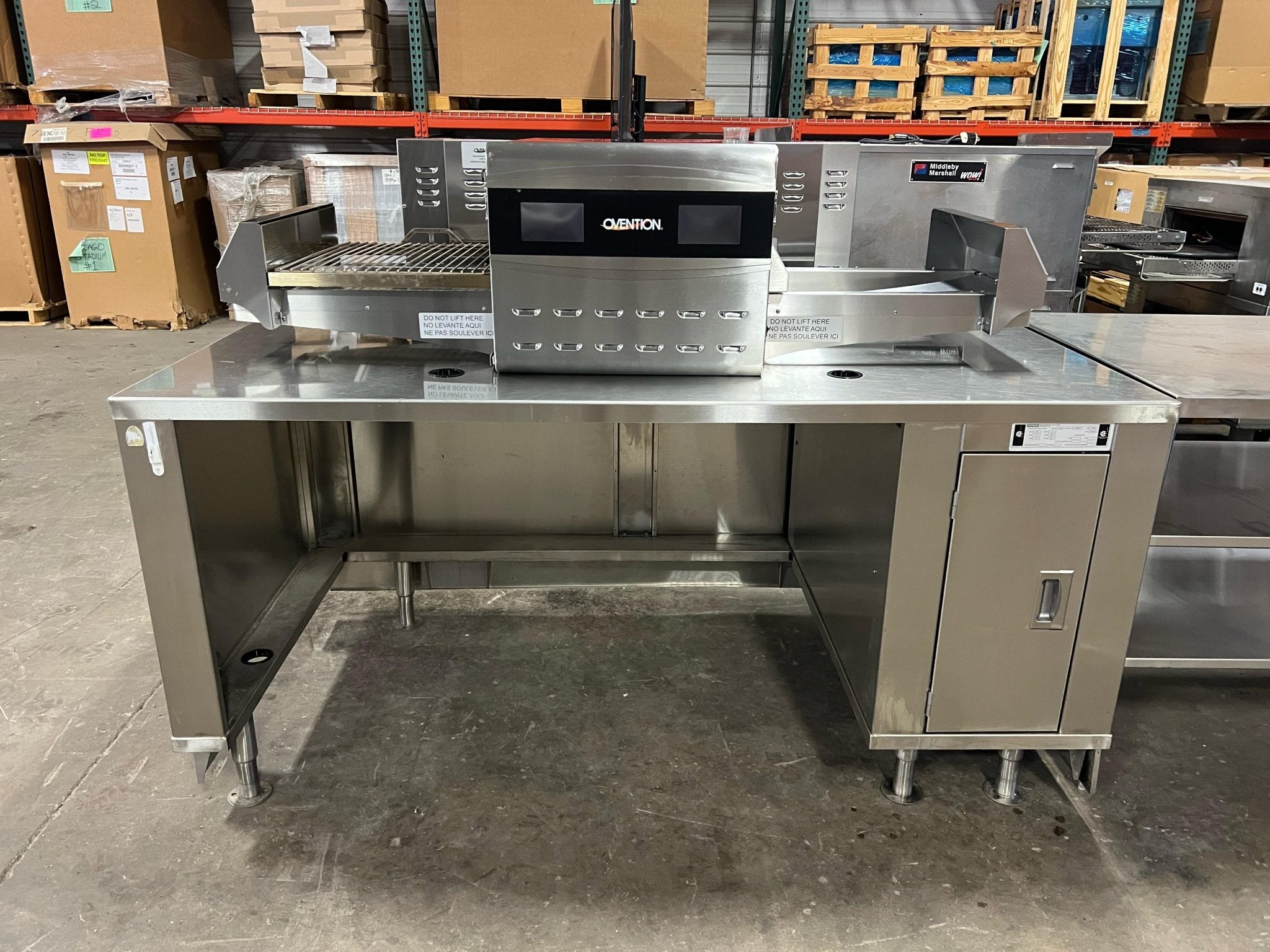 Used Ovention M1718 Ventless Electric Pizza Oven with Custom Table 208/240V 1Ph - Falcon Restaurant Supply - 1