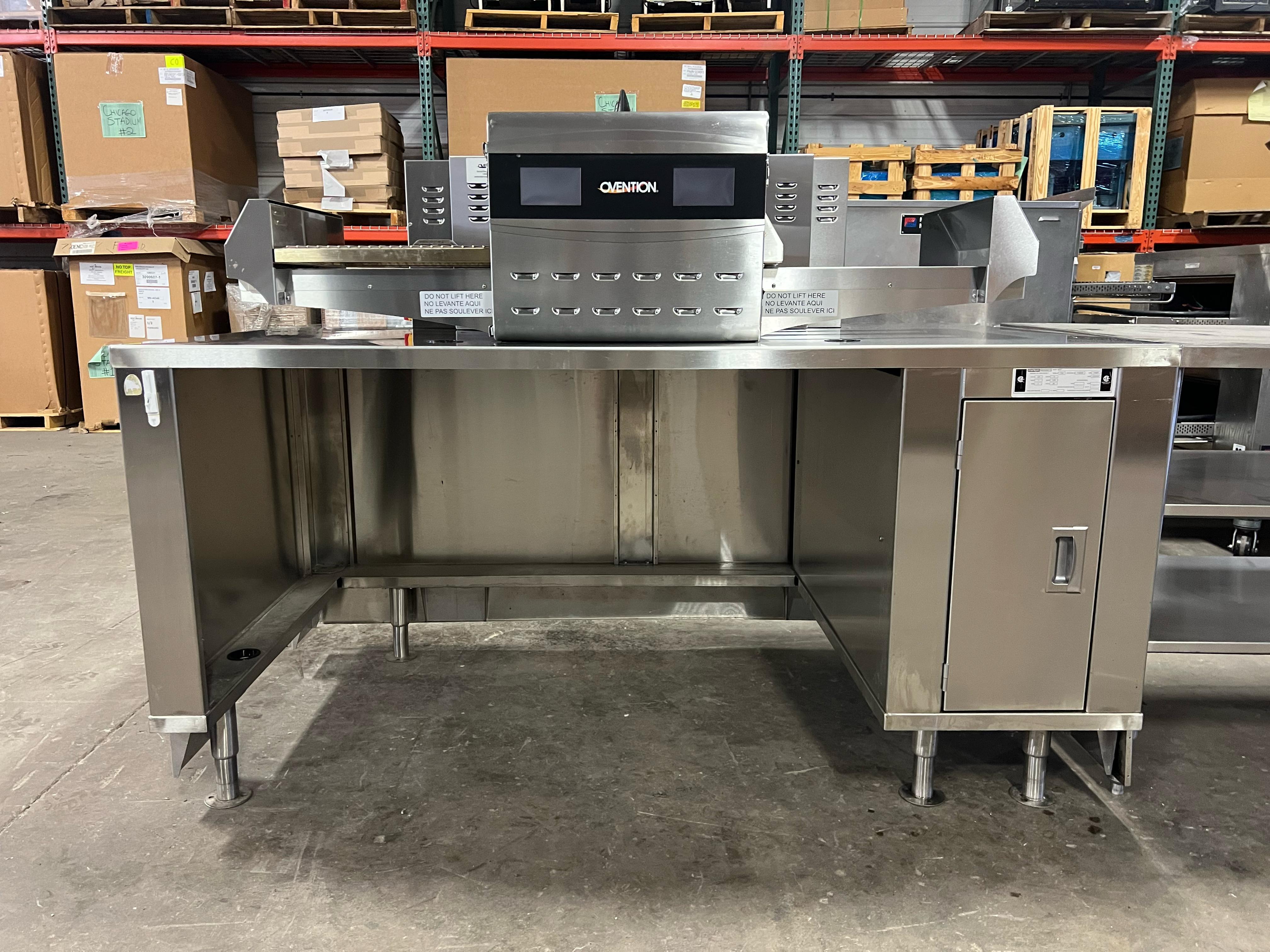 Used Ovention M1718 Ventless Electric Pizza Oven with Custom Table 208/240V 1Ph