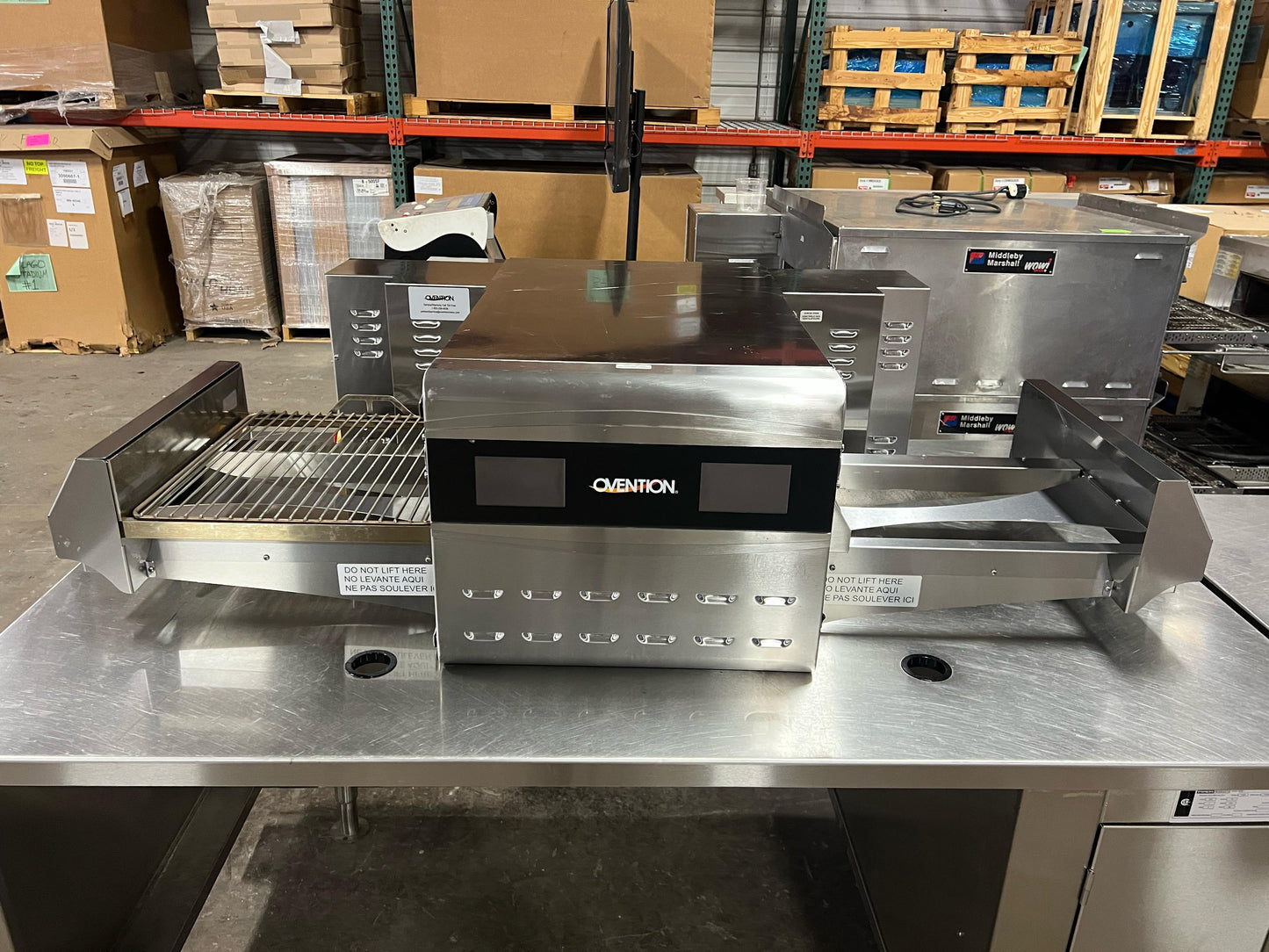 Used Ovention M1718 Ventless Electric Pizza Oven with Custom Table 208/240V 1Ph