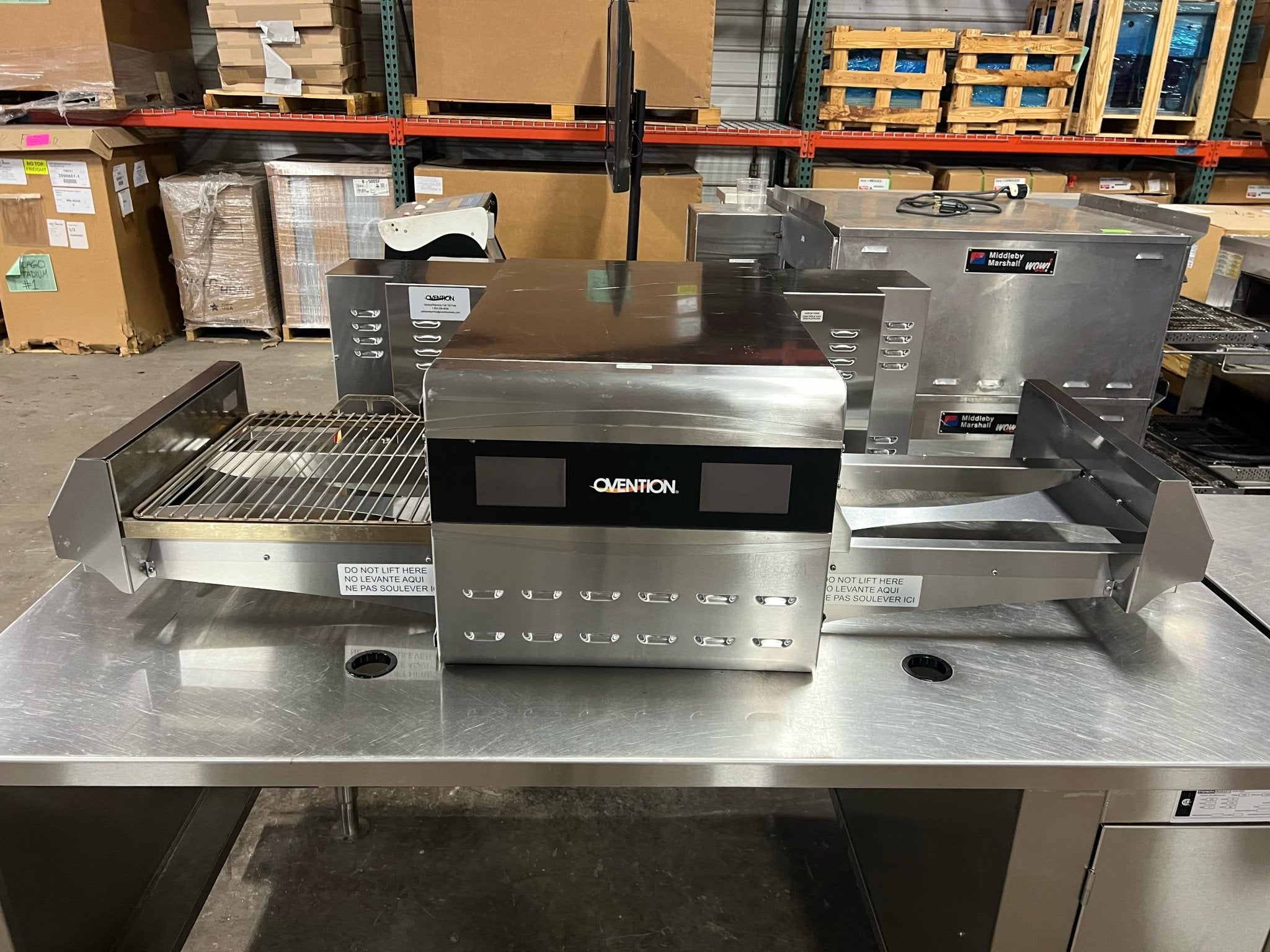 Used Ovention M1718 Ventless Electric Pizza Oven with Custom Table 208/240V 1Ph - Falcon Restaurant Supply - 4