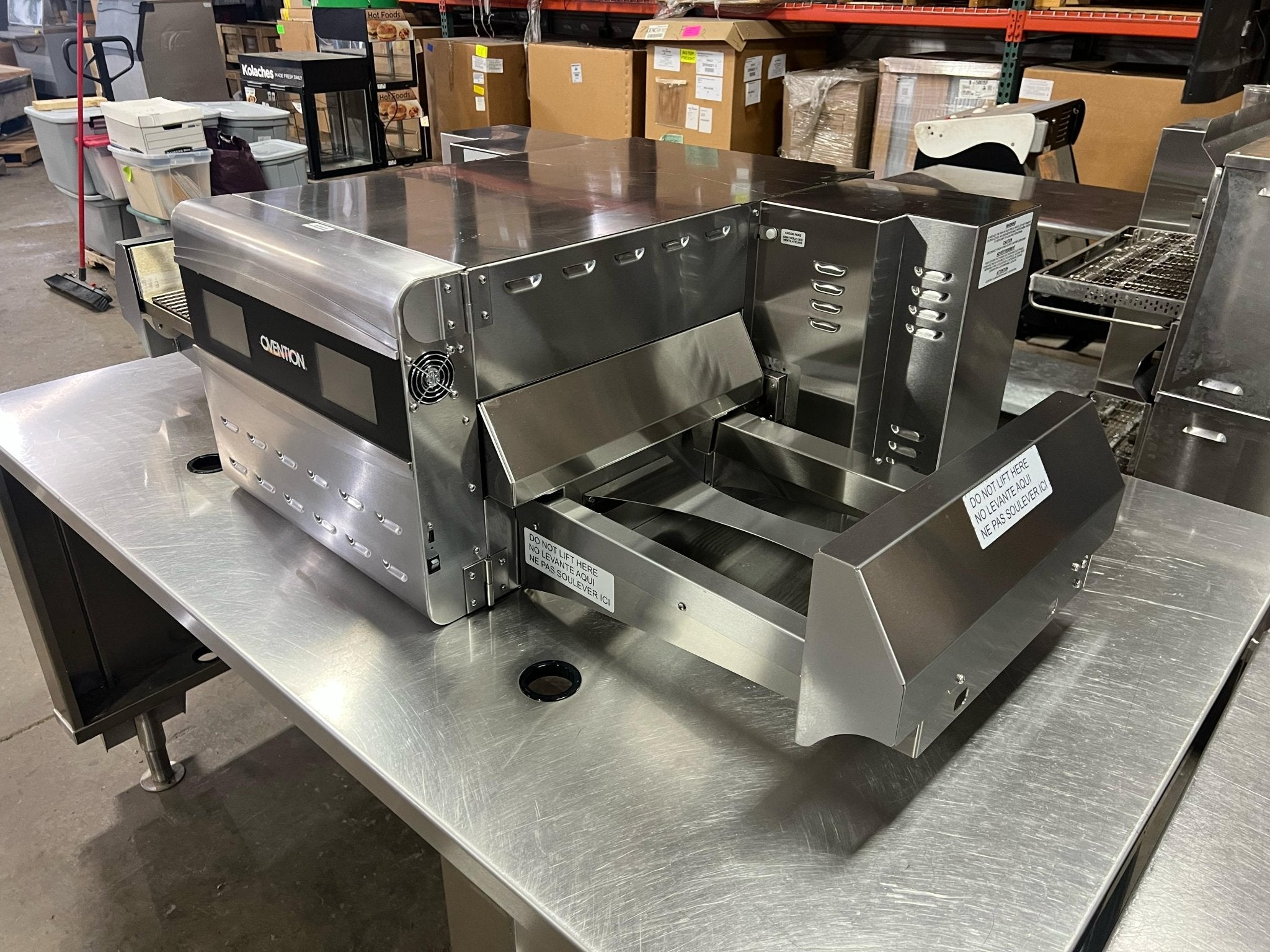 Used Ovention M1718 Ventless Electric Pizza Oven with Custom Table 208/240V 1Ph - Falcon Restaurant Supply - 5