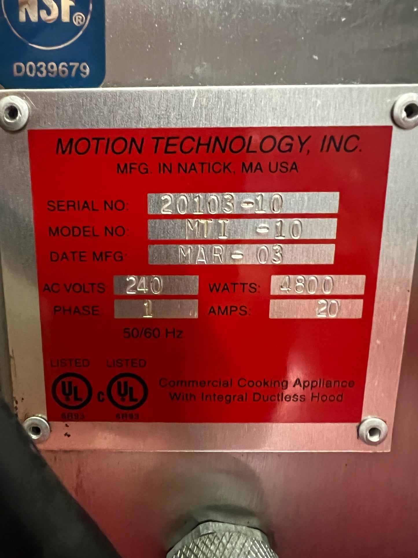 Used Autofry MTI-10 Automatic Electric Commercial Ventless Fryer 240V