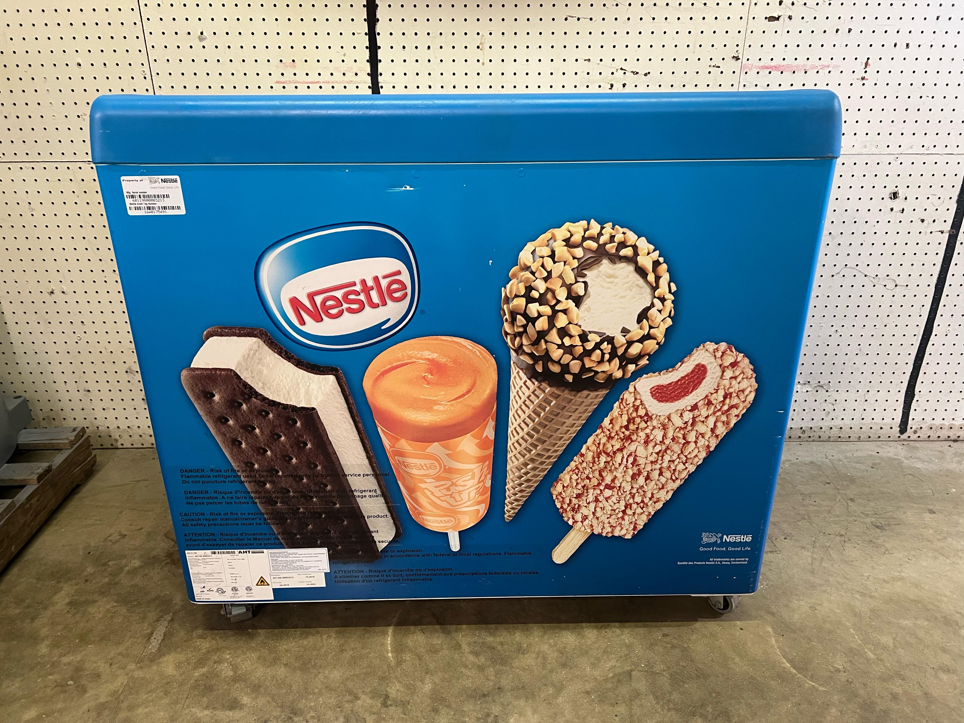 Used AHT RIO S 100 Sliding Glass Top 2 Door Ice Cream Freezer Merchandiser 120V