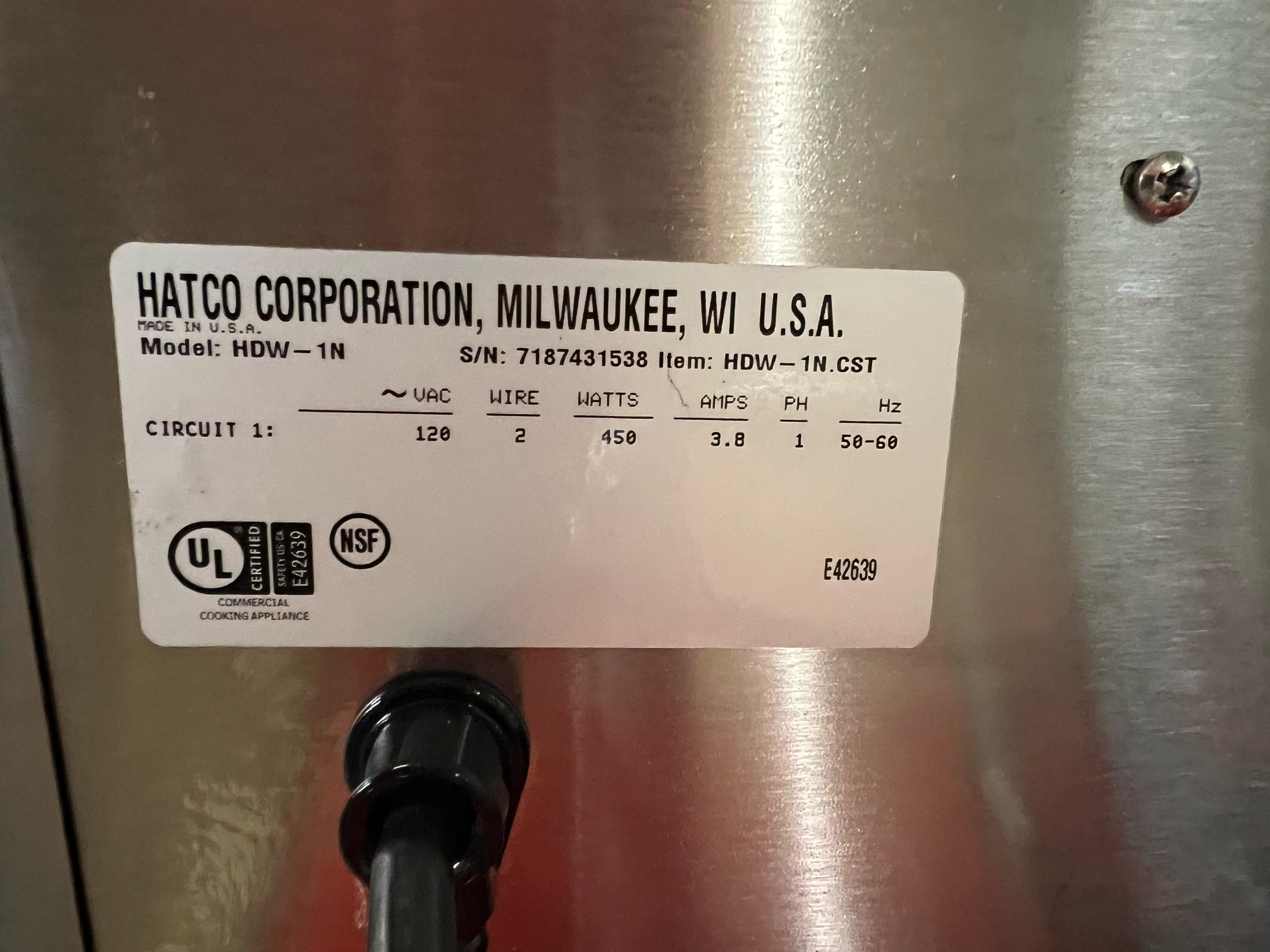 Used Hatco HDW-1N Narrow Drawer food Warmer - 120V, 450W