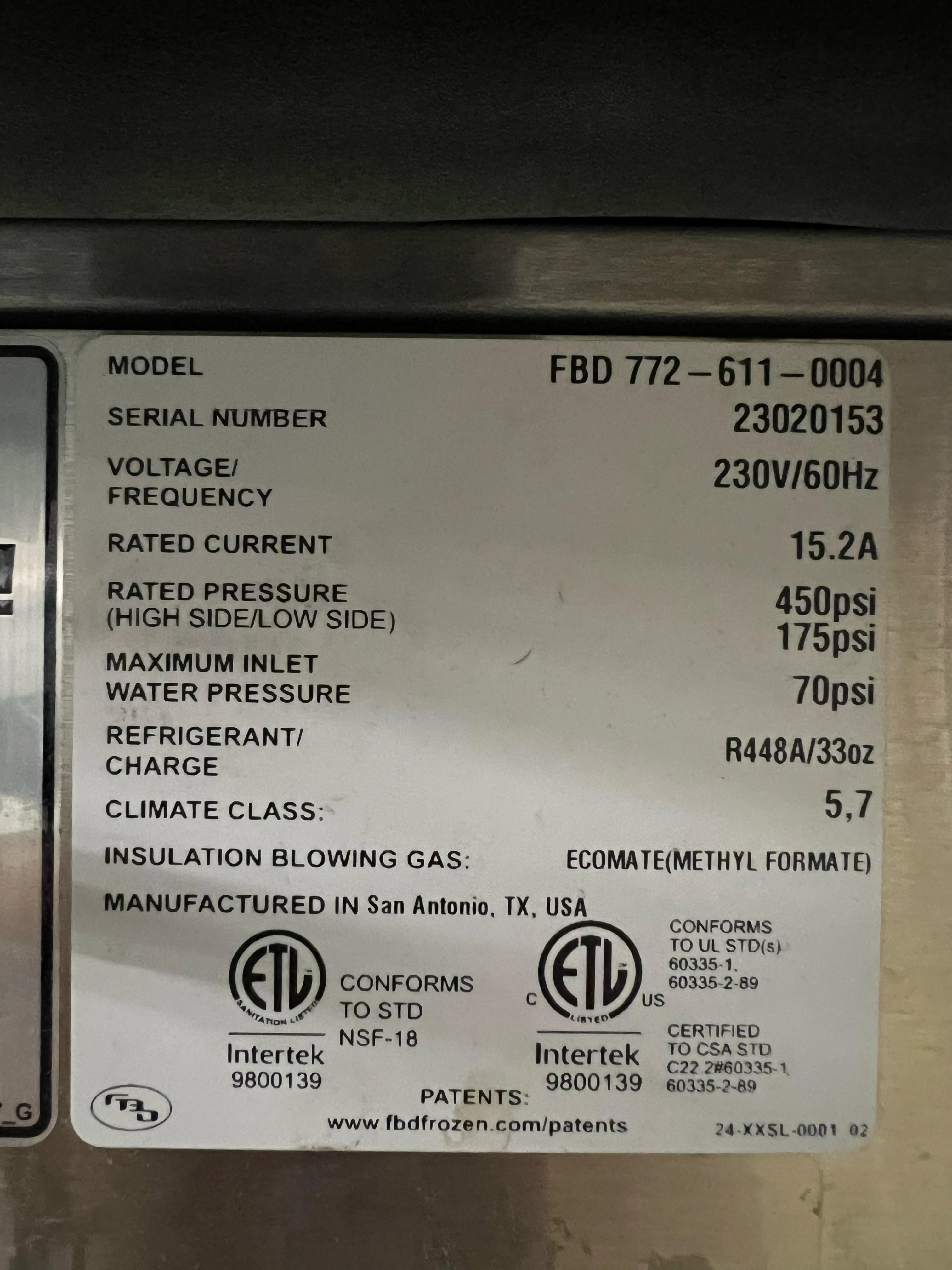 Used 2022 FBD 772 Two Barrel Frozen Beverage Drink Slushie Machine 230V As Is