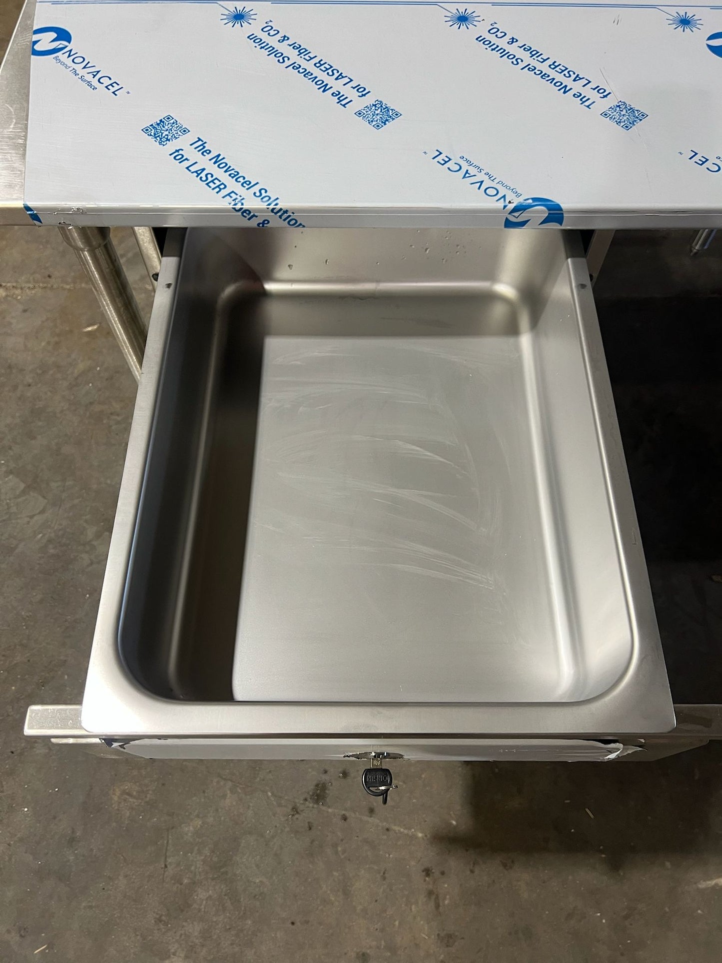 New John Boos 96"x36" Stainless Steel Table with 3 Drawers