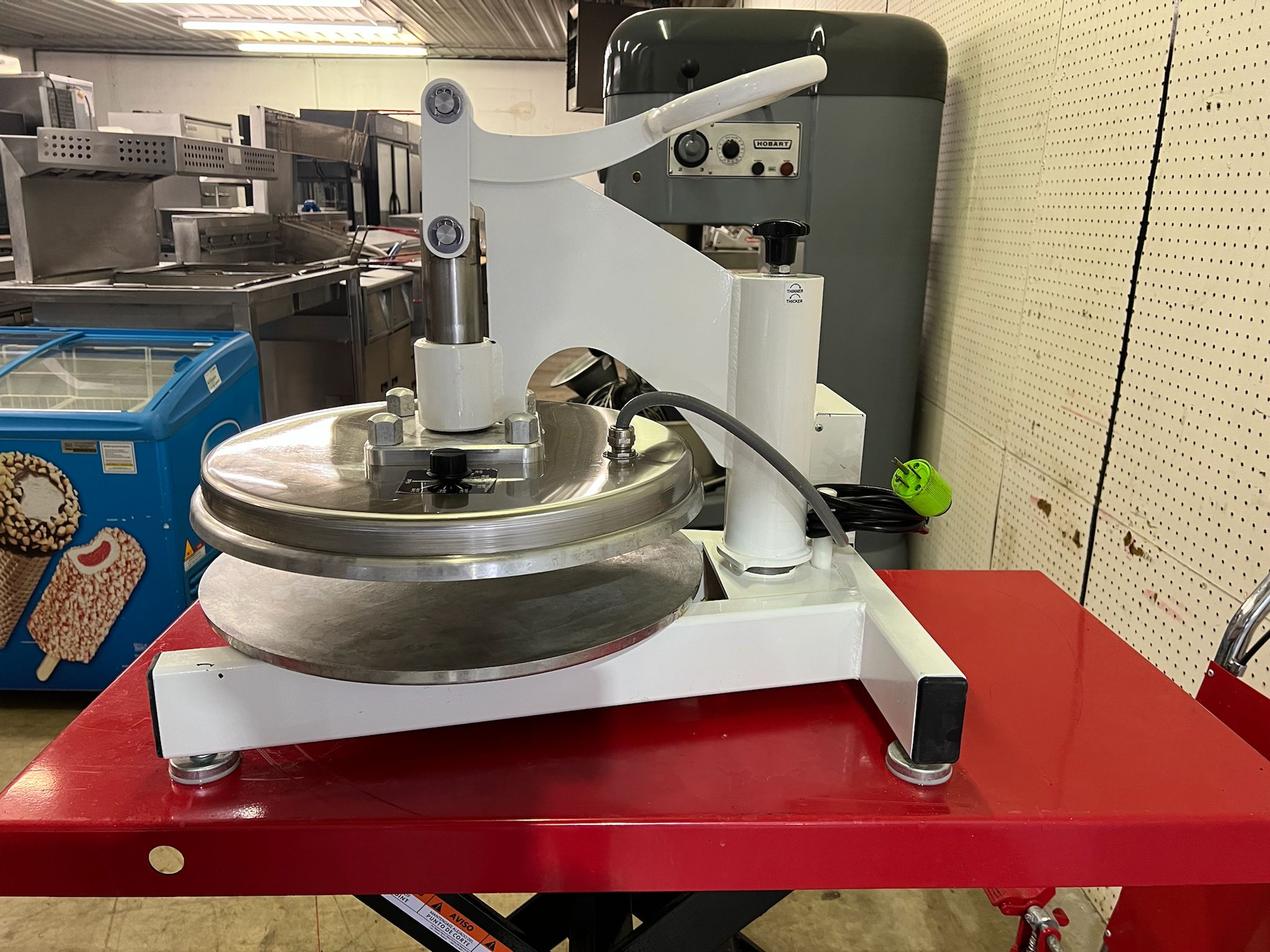 Used 18" DoughXpress DMS-18 Manual Swing Away Pizza Dough Press - 120V