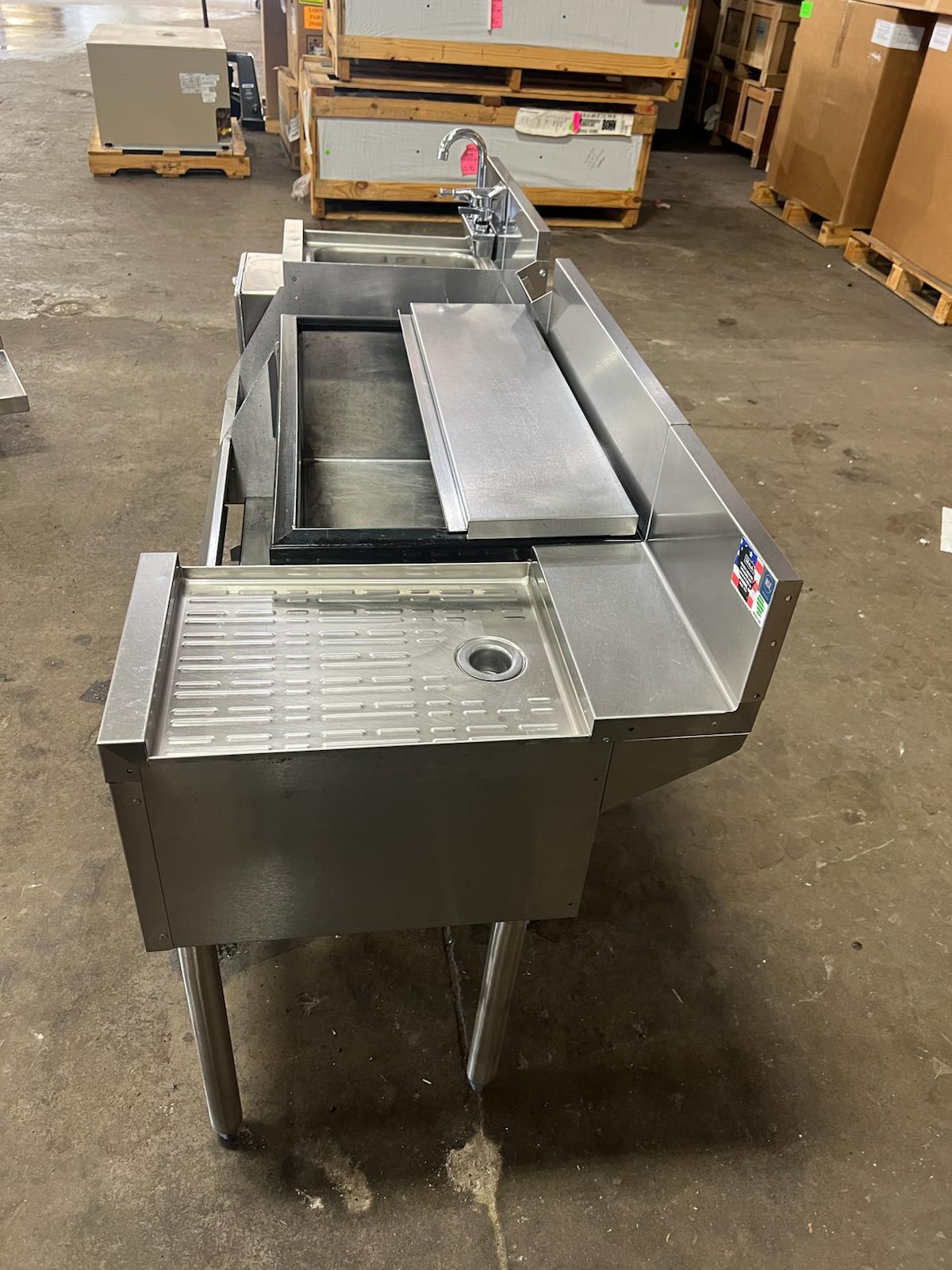Used 66" Perlick Complete Underbar Stainless Steel Cocktail Station