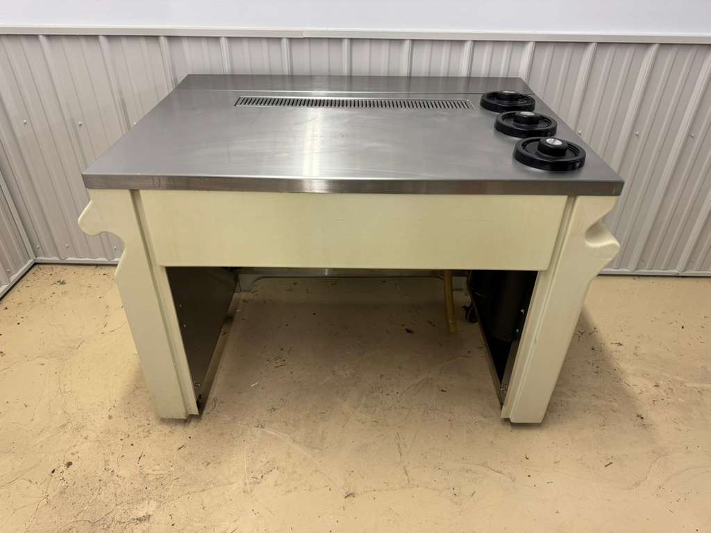 Used Galley 50"X 28" Drink Station with Cup Dispensers and Drain on Casters