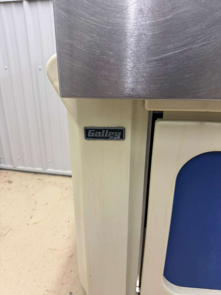 Used Galley 50"X 28" Drink Station with Cup Dispensers and Drain on Casters