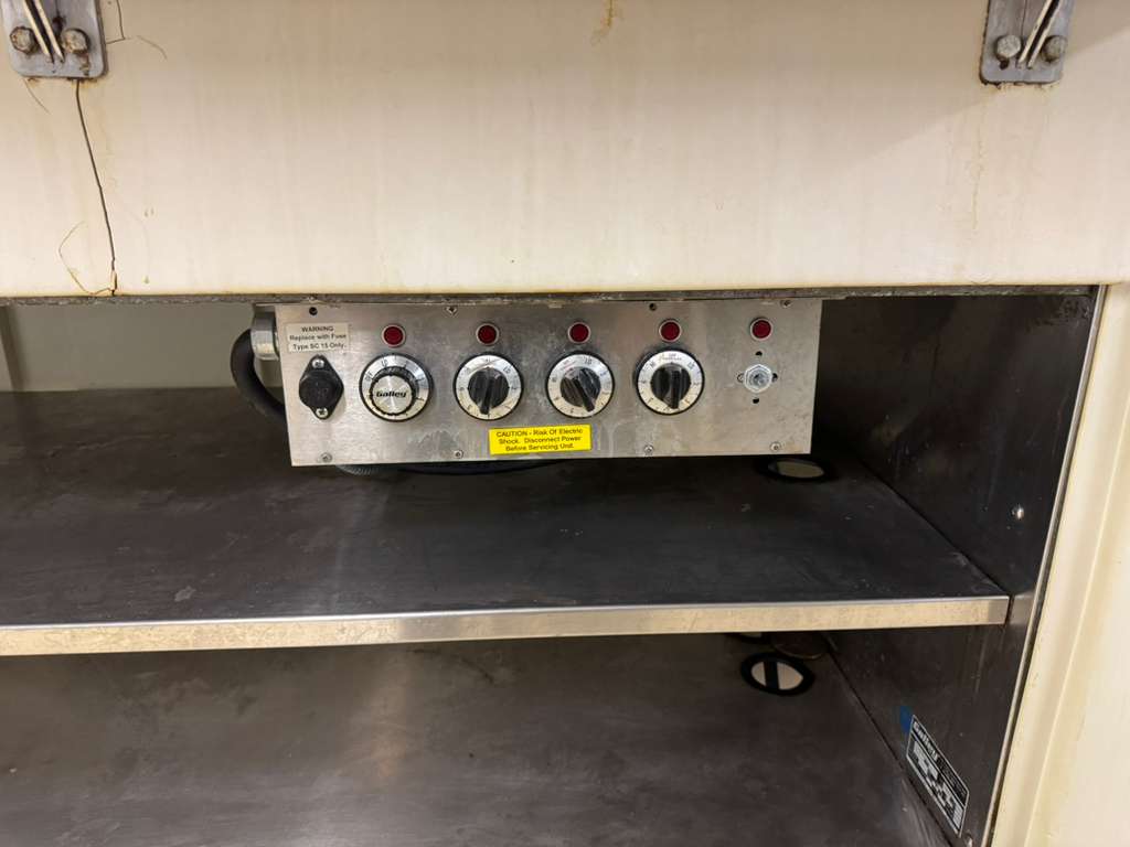 Used 83.5" Galley Open 5 Well Steam Table with Fold Down Shelves - 120V 3250W