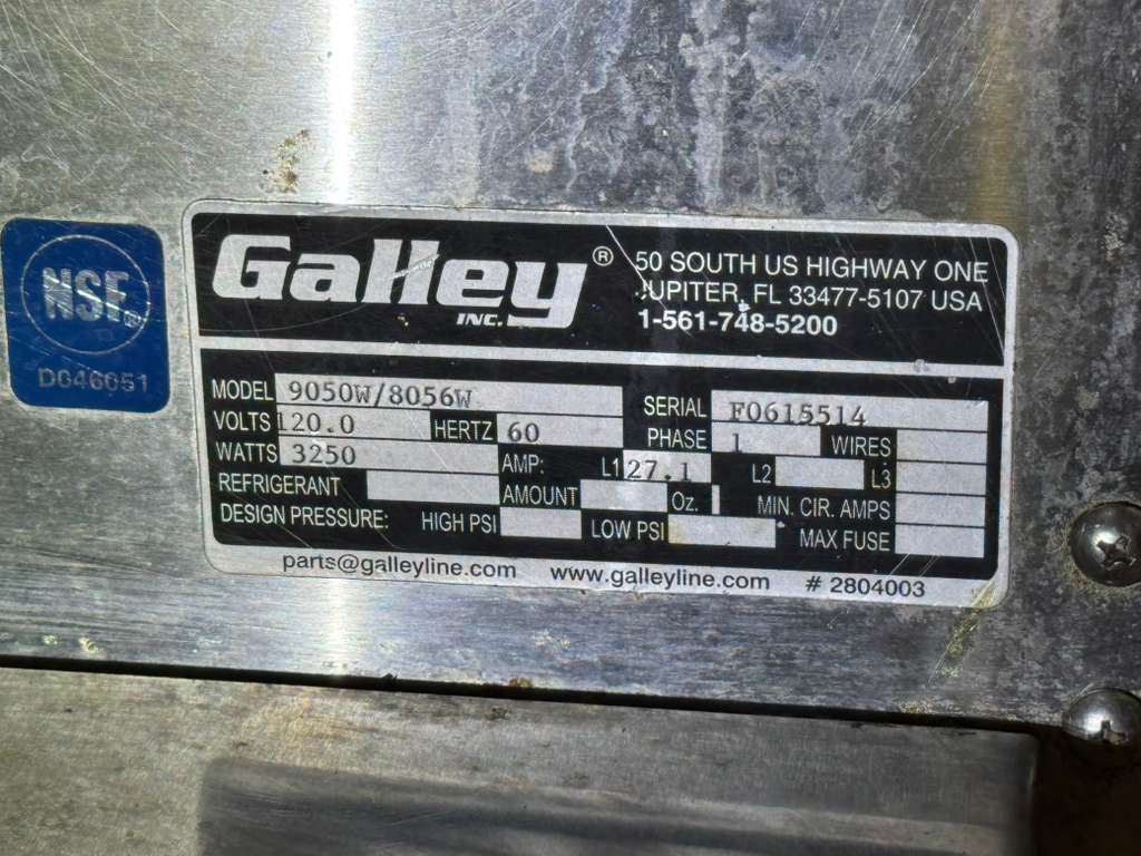 Used 83.5" Galley Open 5 Well Steam Table with Fold Down Shelves - 120V 3250W