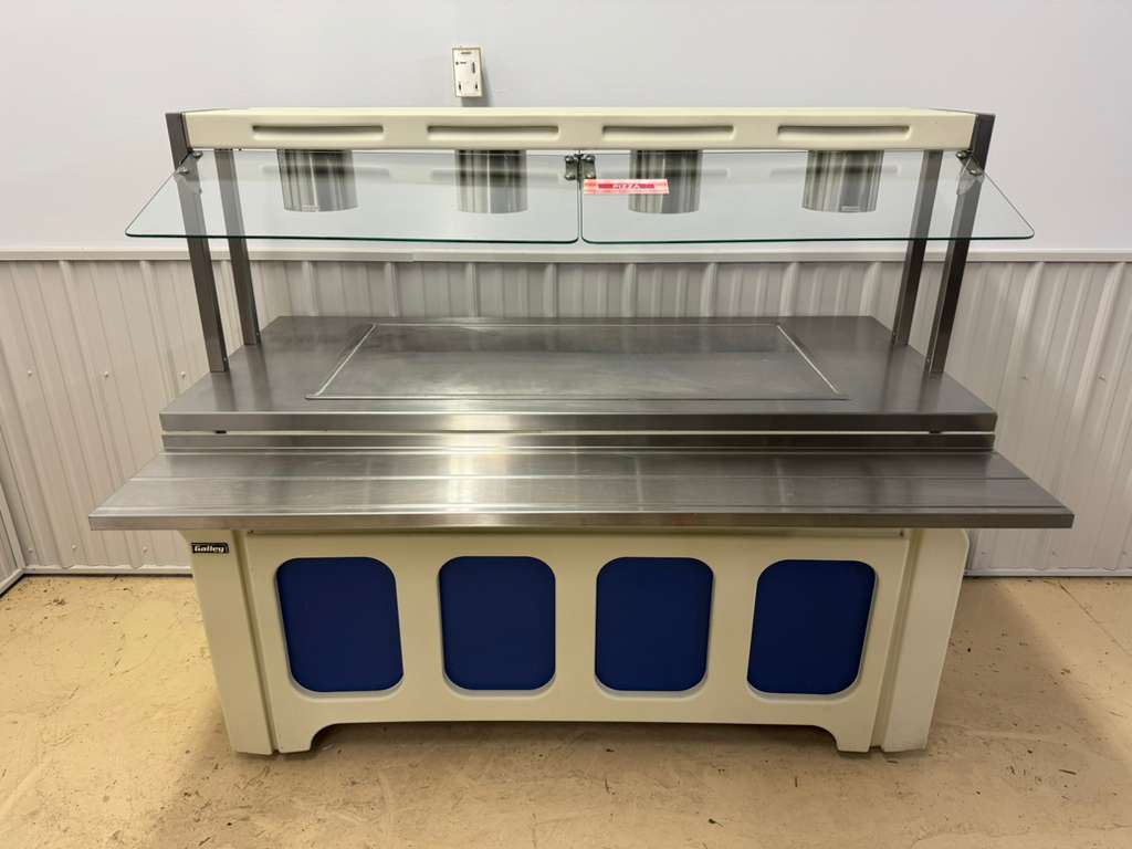 Used Galley 69" Heated Top Buffet Table with Fold Down Shelves 120V 1380W
