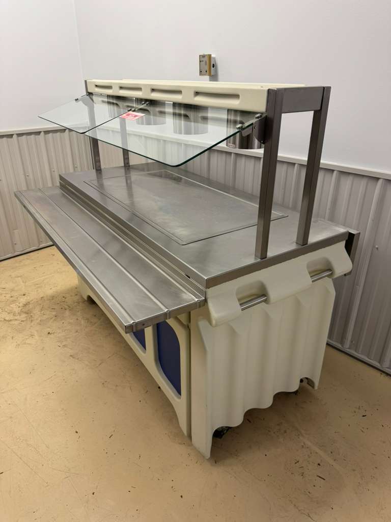 Used Galley 69" Heated Top Buffet Table with Fold Down Shelves 120V 1380W