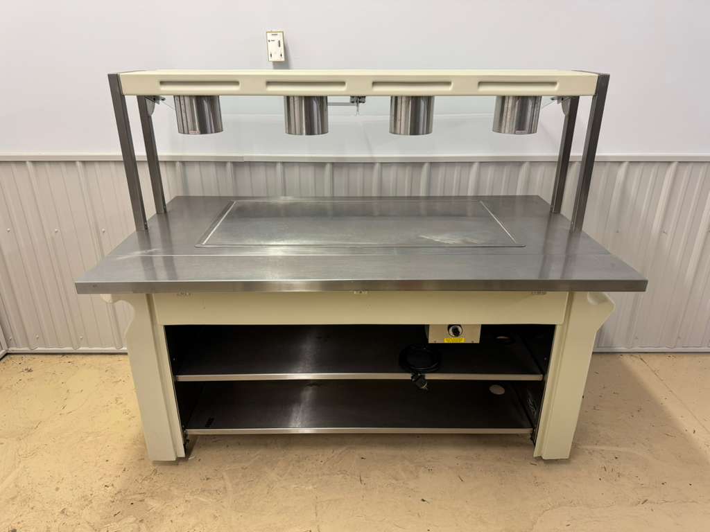 Used Galley 69" Heated Top Buffet Table with Fold Down Shelves 120V 1380W
