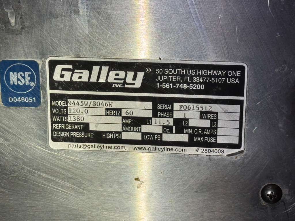 Used Galley 69" Heated Top Buffet Table with Fold Down Shelves 120V 1380W