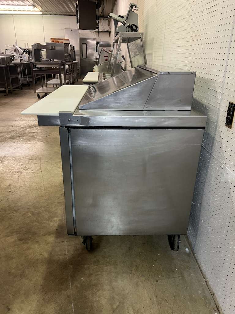Used 48" Hoshizaki SR48A-18M 2 Door Mega Top Stainless Refrigerated Prep Table 120V