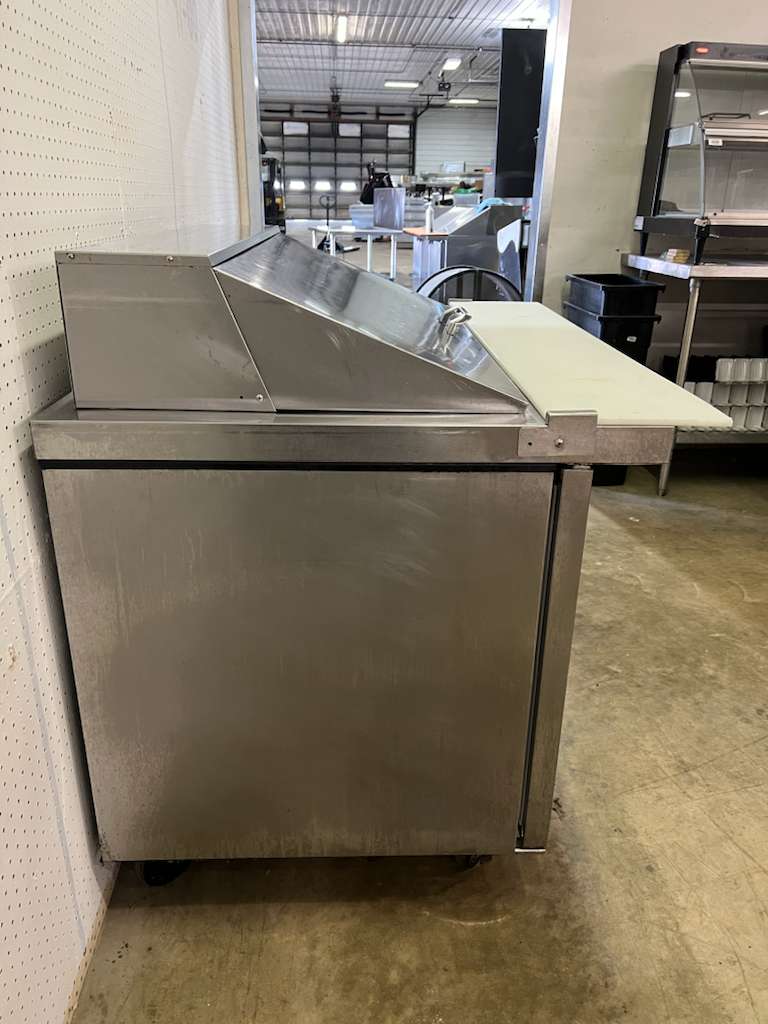 Used 48" Hoshizaki SR48A-18M 2 Door Mega Top Stainless Refrigerated Prep Table 120V