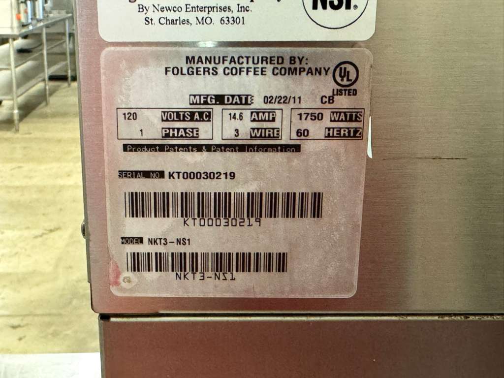 Used Newco NKT3-NS1 Commercial Iced Tea Brewer Machine 120V