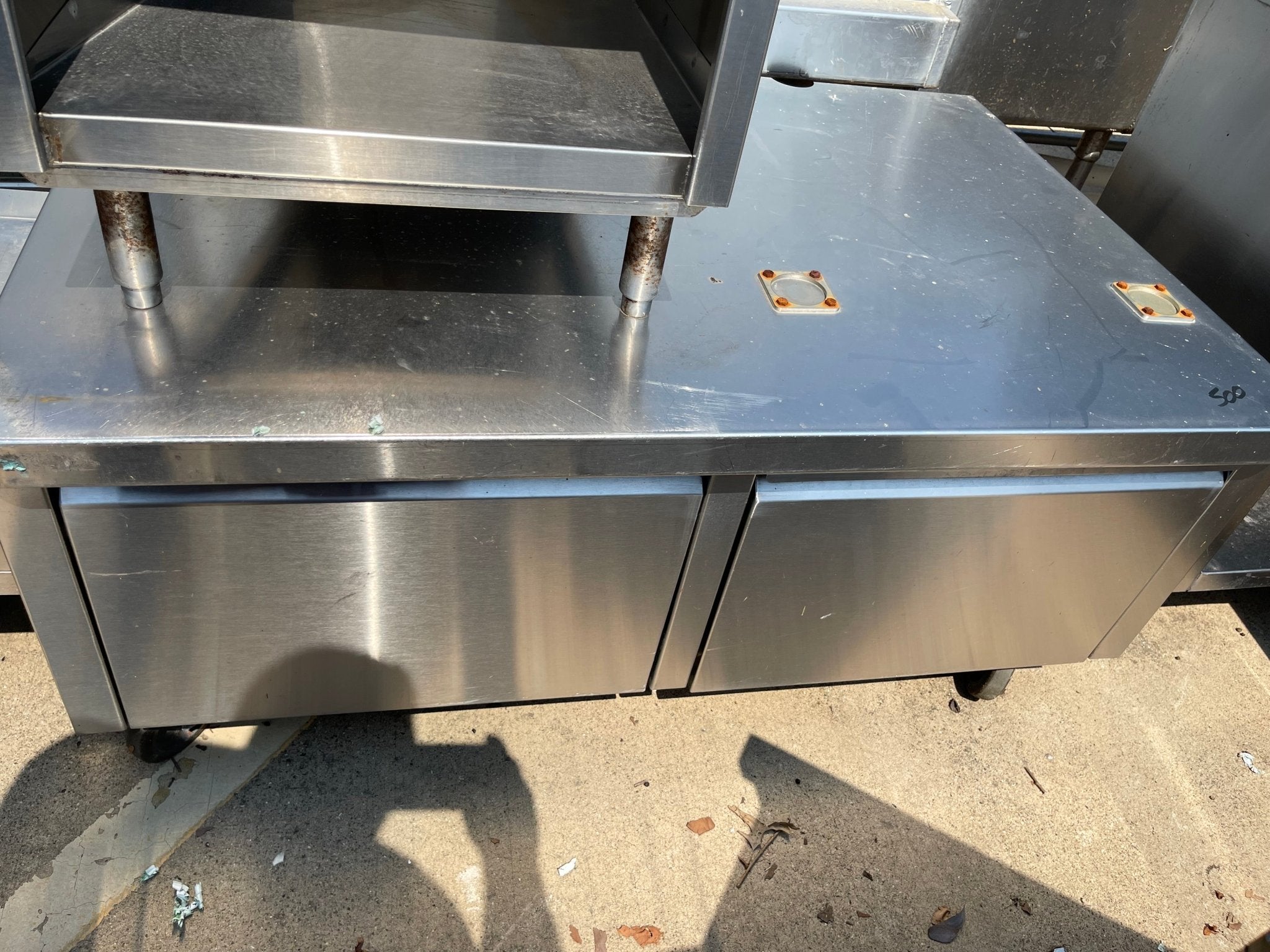 Used 53" Stainless Steel Equipment Stand with Drawers - SS234 - Falcon Restaurant Supply - 1