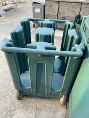Used Cambro DC825110 23" Dish Dolly Cart - 240 8.25" Plates - SS393