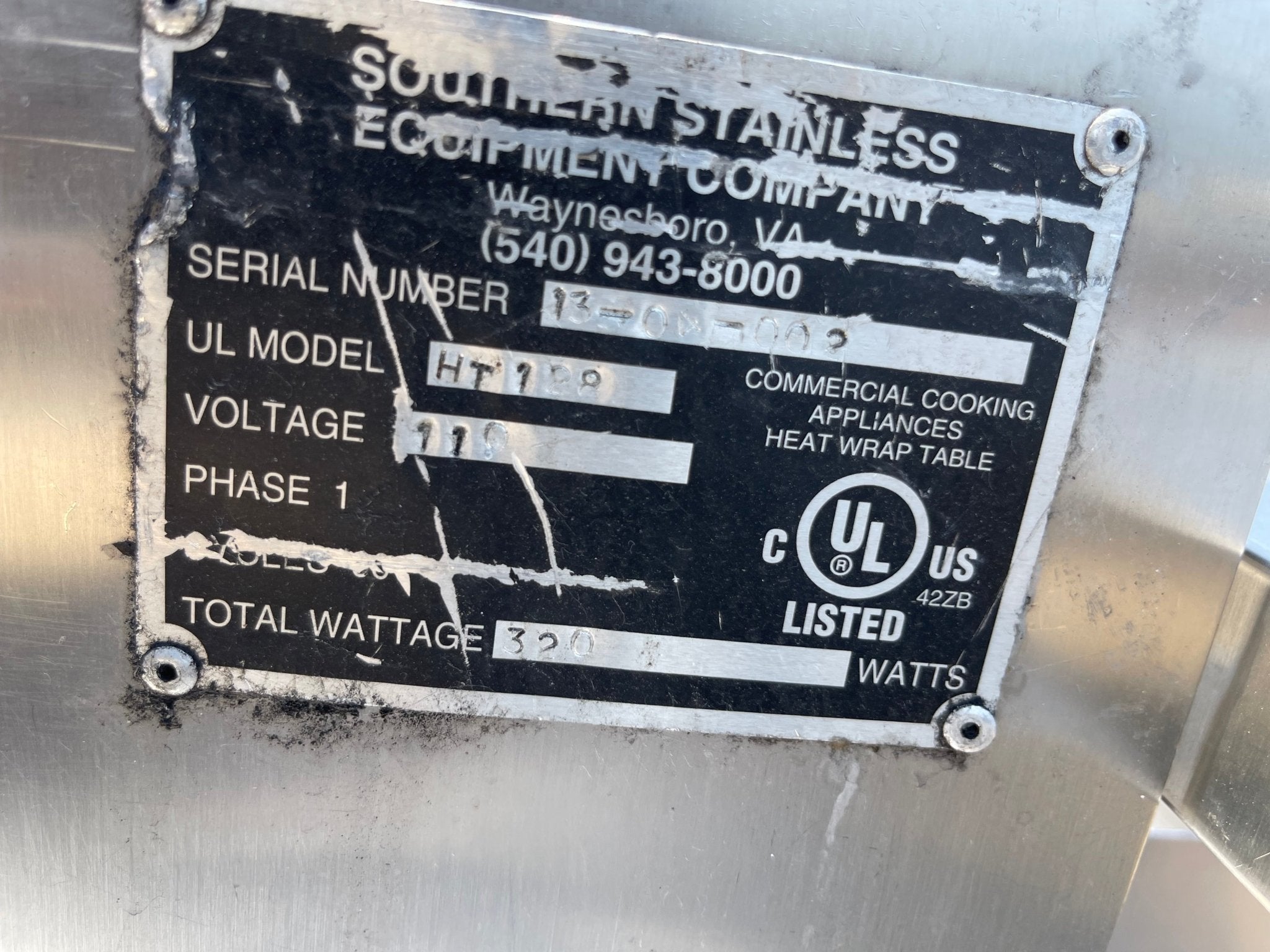 Used 128" Stainless Steel Table Counter with Shelves - SS238 - Falcon Restaurant Supply - 4