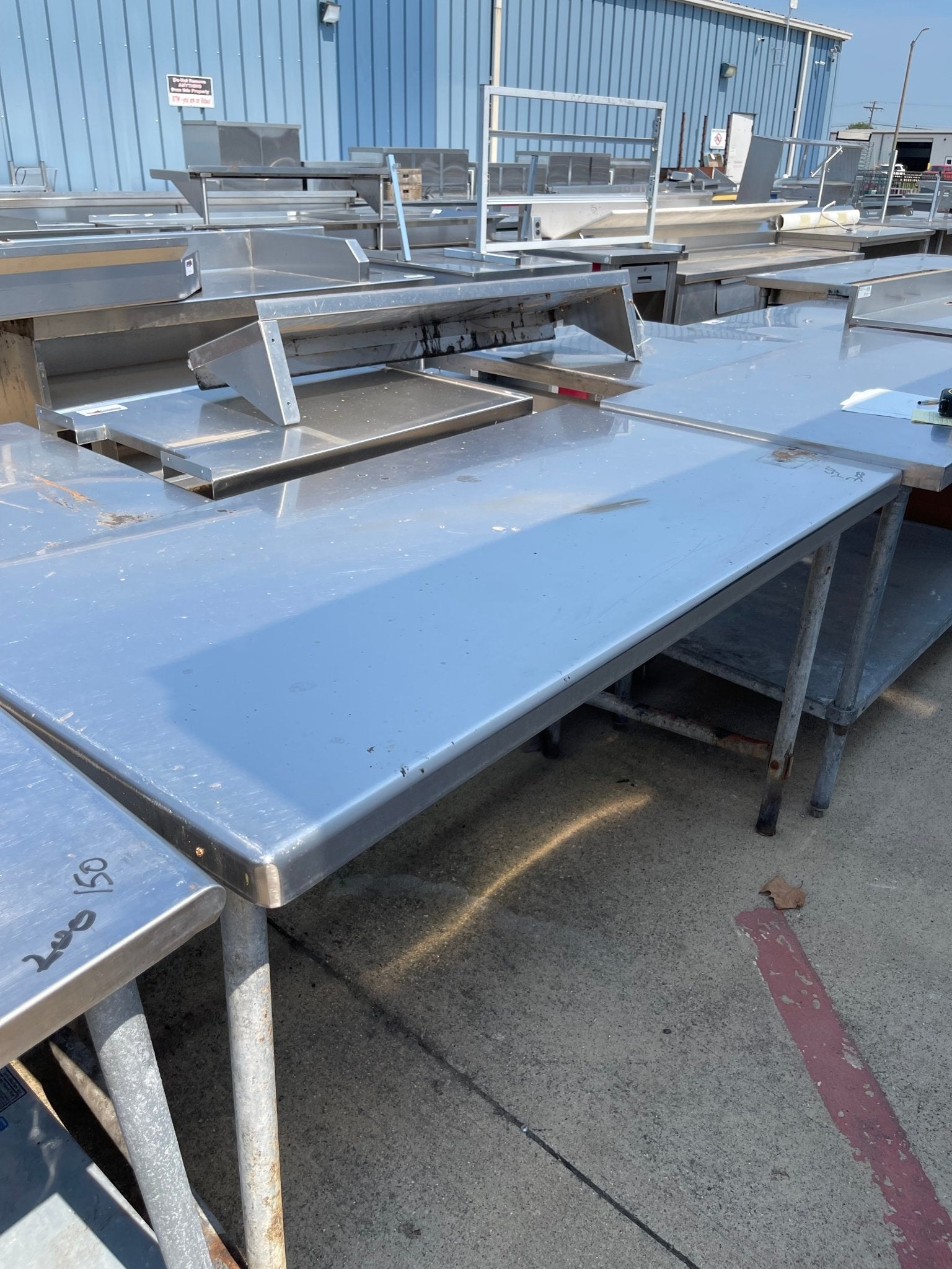 Used 59" Stainless Steel Table = SS241 - Falcon Restaurant Supply - 1