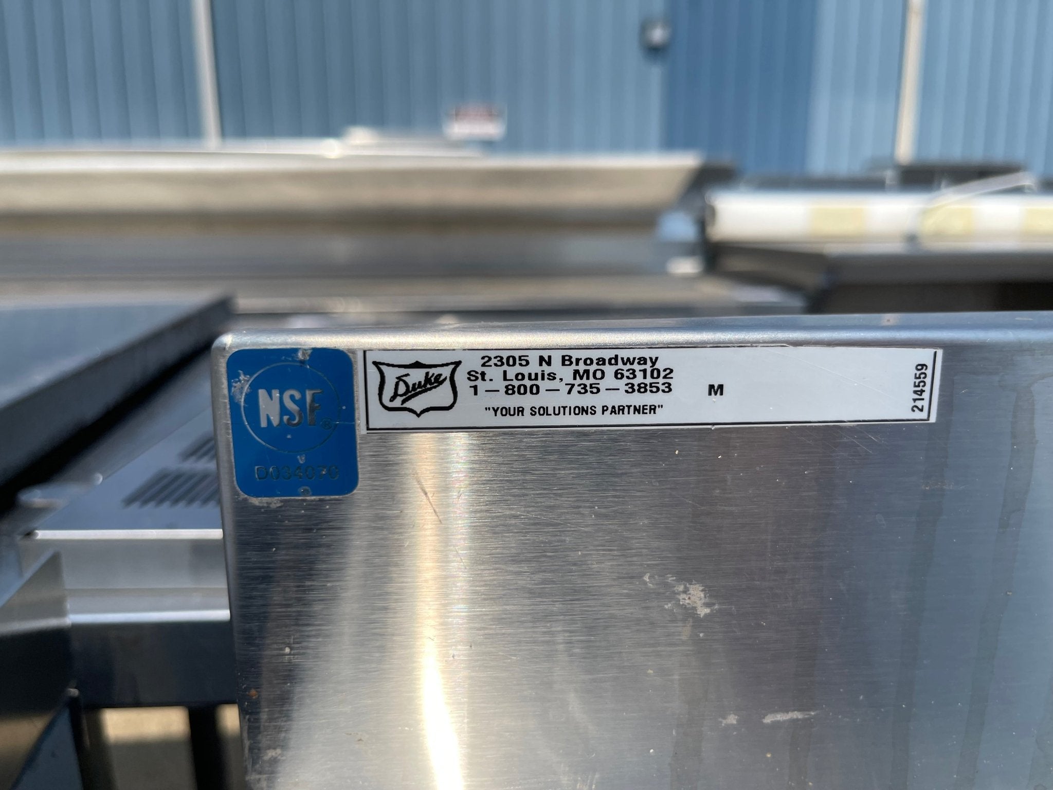 Used 48" Duke Stainless Steel Work Counter with Sink and storage - SS245 - Falcon Restaurant Supply - 4