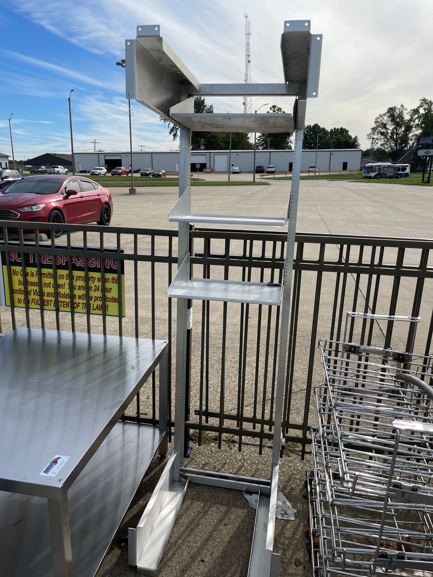 Used 22"X24"X75" Stainless Steel Server Rack Electronic Equipment Shelves - SS258