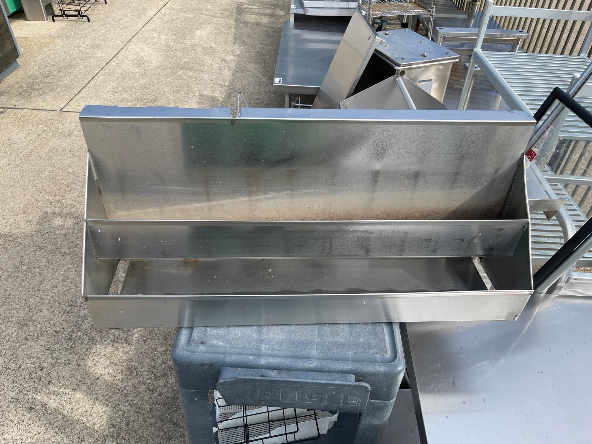 Used 35.75" Stainless Steel Bar Speed Rail Rack - SS260 - Falcon Restaurant Supply - 2