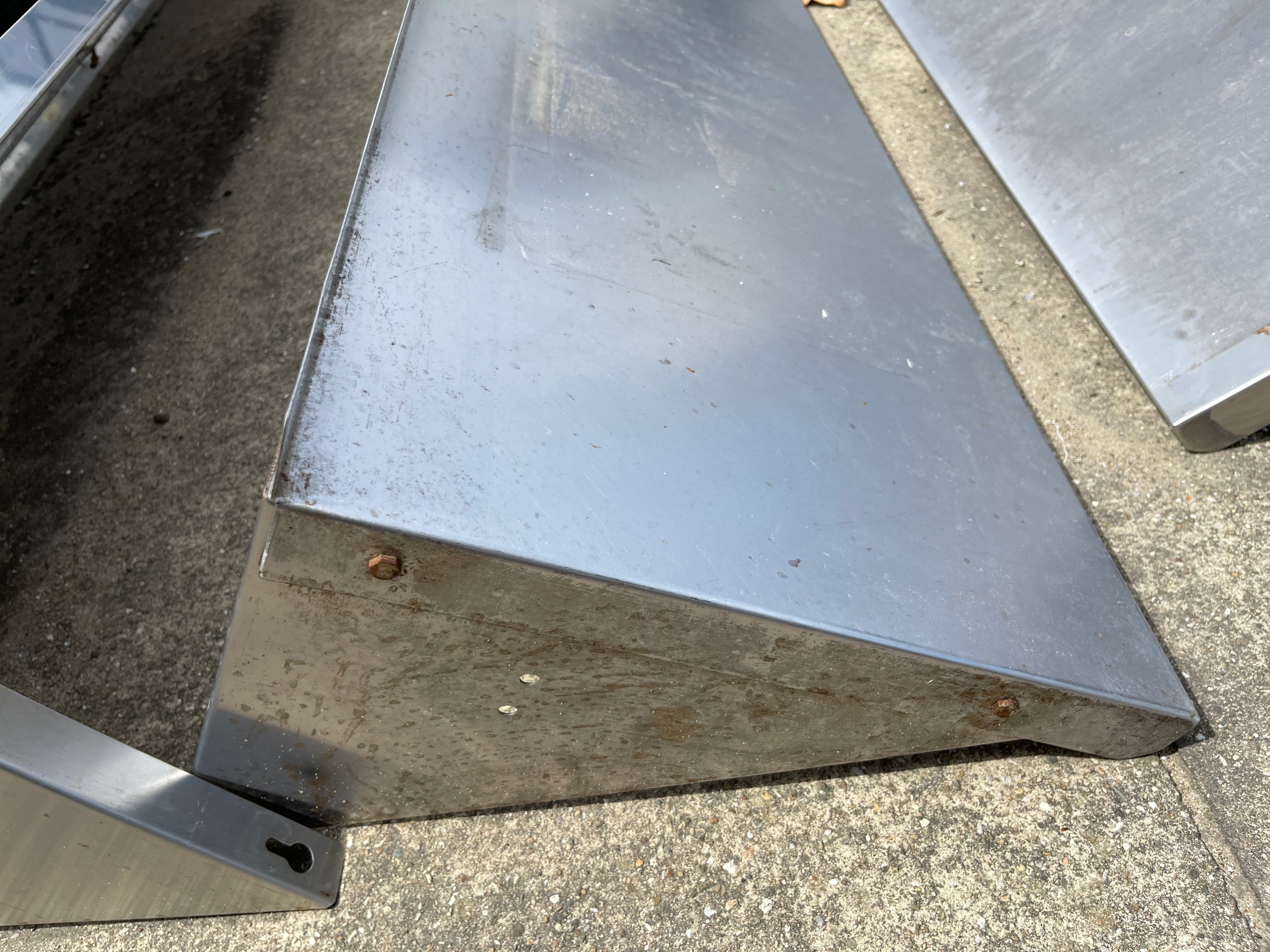 Used John Boos EWS8-1696 Wall Mounted Shelf, 96"W x 16"D, Stainless Steel - SS263