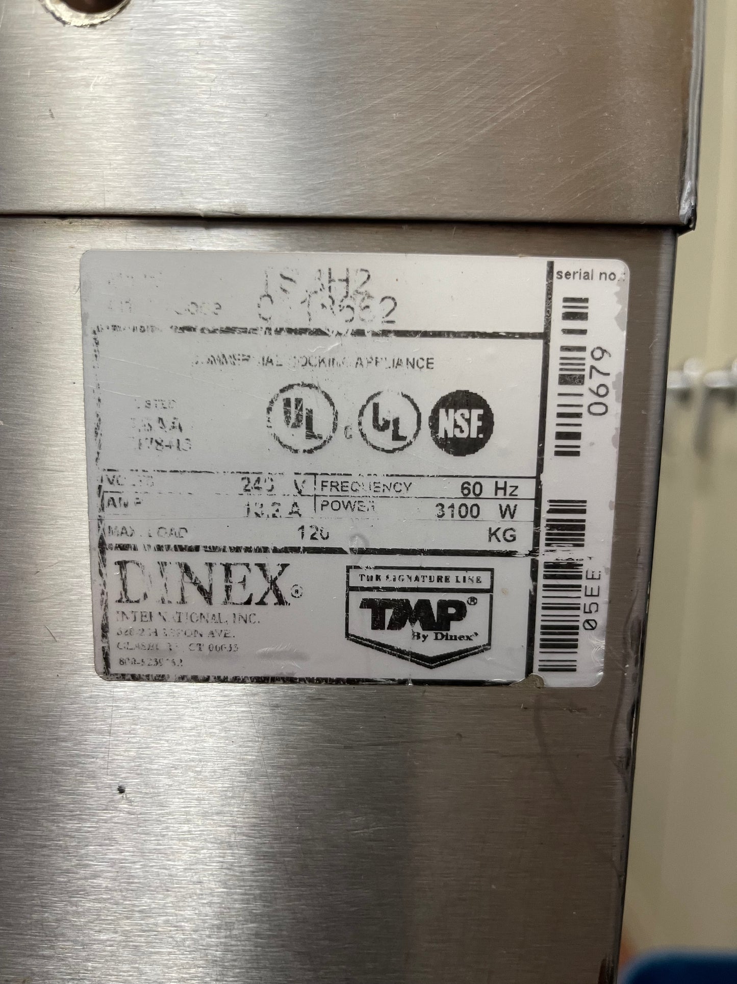 Used TMP Dinex Stainless Steel Mobile Wax Base Plate Warmer Heater Dispenser - 220V