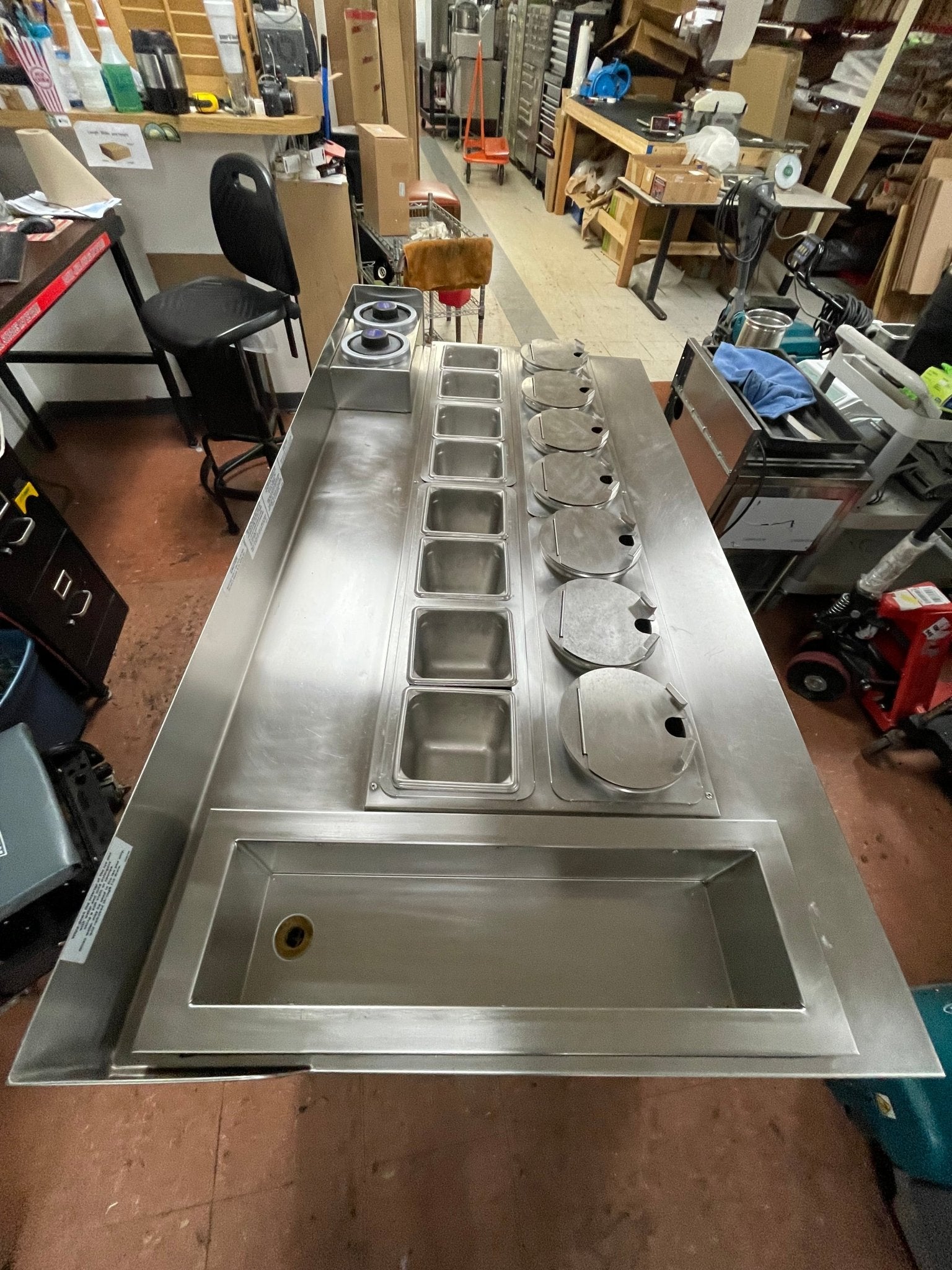 Used Duke HCSS - LH Stainless Steel Dry Channel Soup Warmer Heated Holding Station Buffet - 220V - Falcon Restaurant Supply - 6