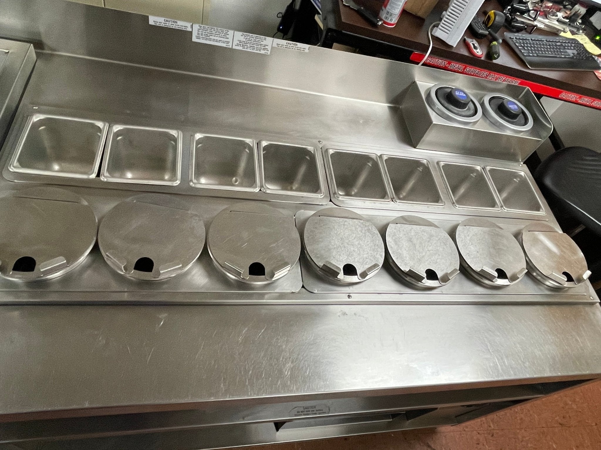 Used Duke HCSS - LH Stainless Steel Dry Channel Soup Warmer Heated Holding Station Buffet - 220V - Falcon Restaurant Supply - 13