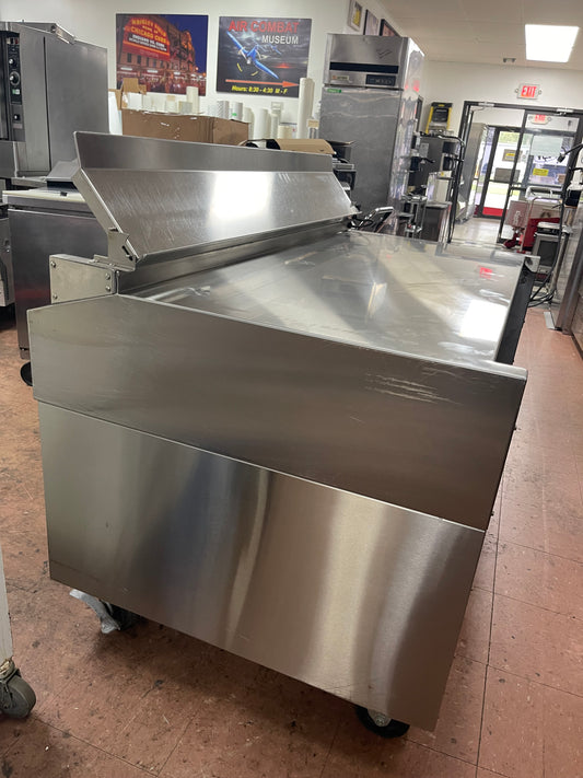 Used Randell 60" Stainless Equipment Stand with Refrigerated Cold Rail and Heated Shelf 120V