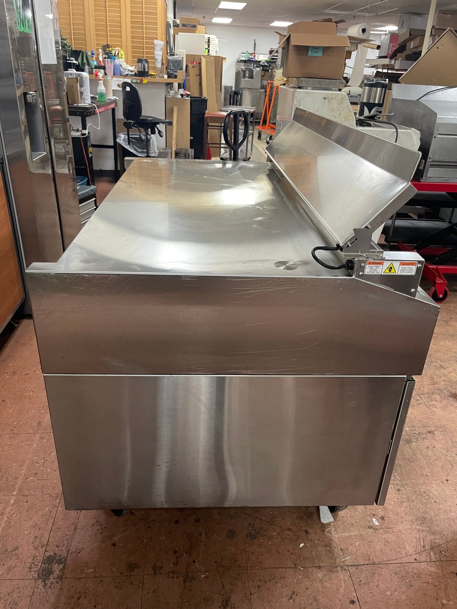 Used Randell 60" Stainless Equipment Stand with Refrigerated Cold Rail and Heated Shelf 120V - Falcon Restaurant Supply - 2