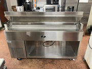Used Randell 60" Stainless Equipment Stand with Refrigerated Cold Rail and Heated Shelf 120V - Falcon Restaurant Supply - 4