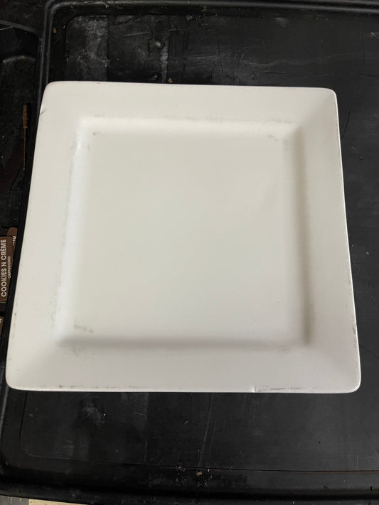 Used World® Tableware SL-40 Slate White 12" Square Plate