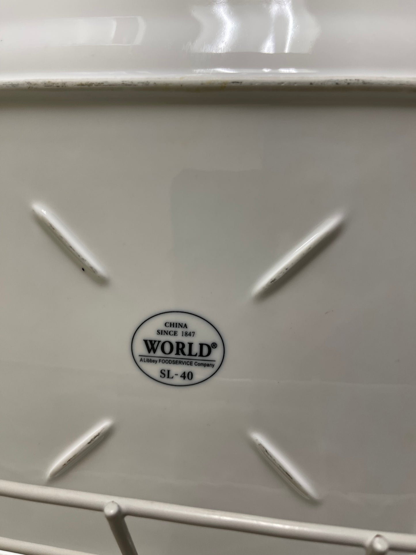 Used World® Tableware SL-40 Slate White 12" Square Plate