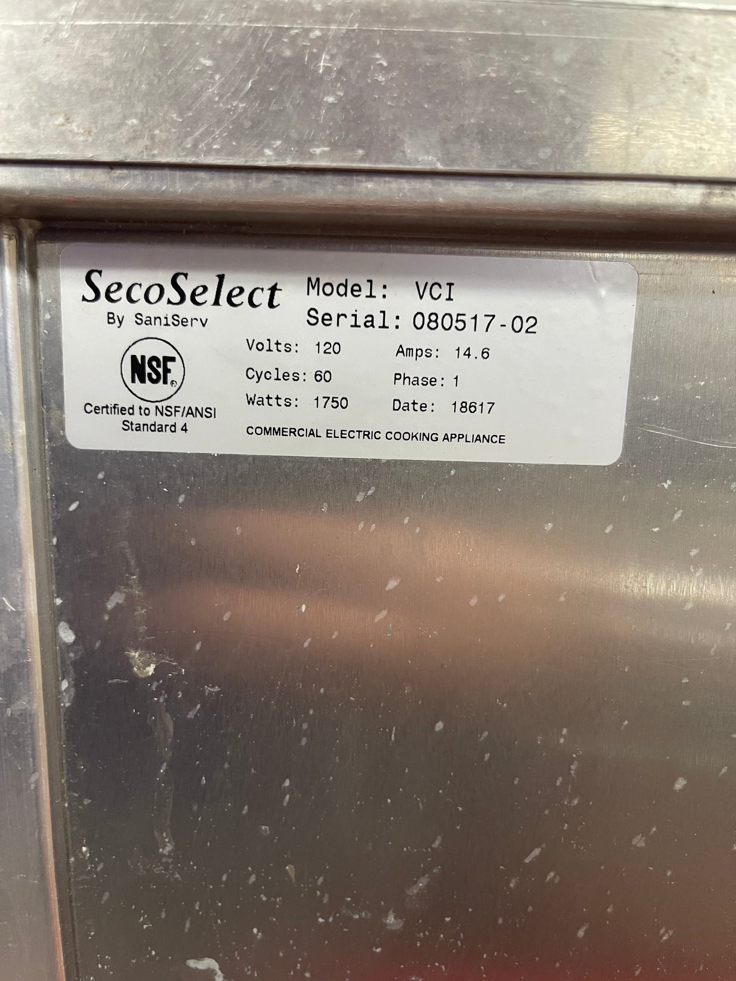 Used Seco Select VCI  Heated Warming Holding 6 Pan Proofing Cabinet 120V