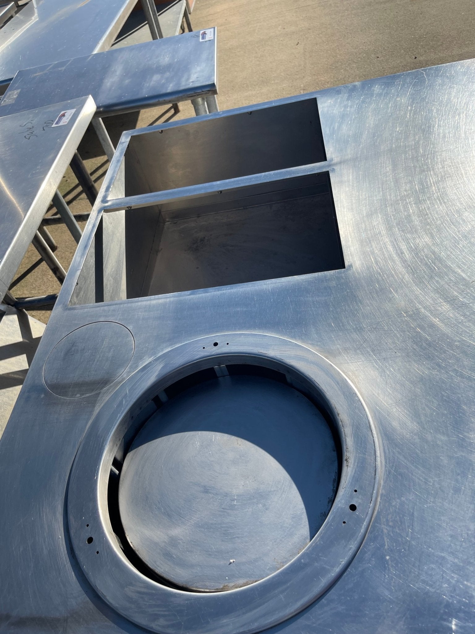 Used 48" Stainless Steel Work Counter with Shelves and Caster Wheels - SS269 - Falcon Restaurant Supply - 5