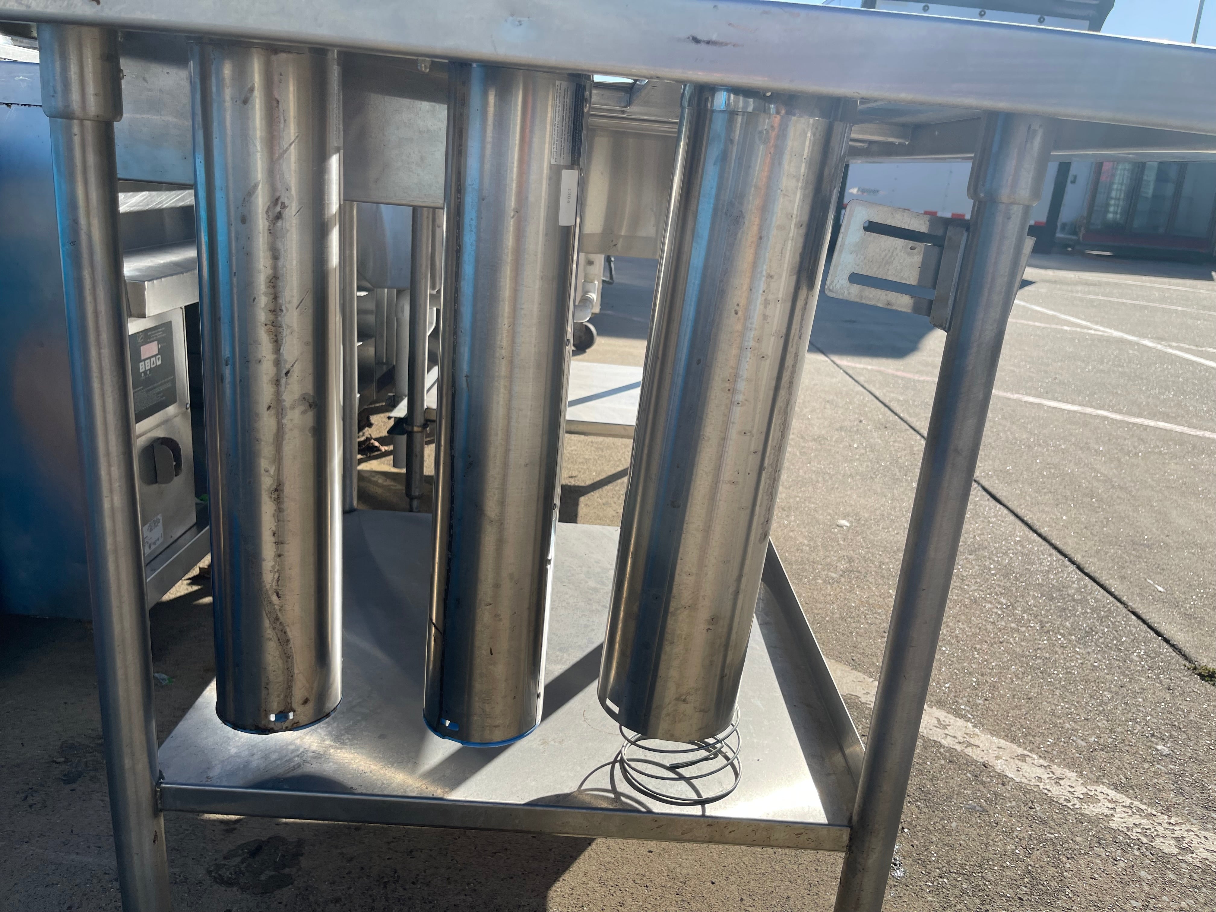 Used 85" Stainless Steel Drink Station with Ice Bin and Cup Dispensers - SS270